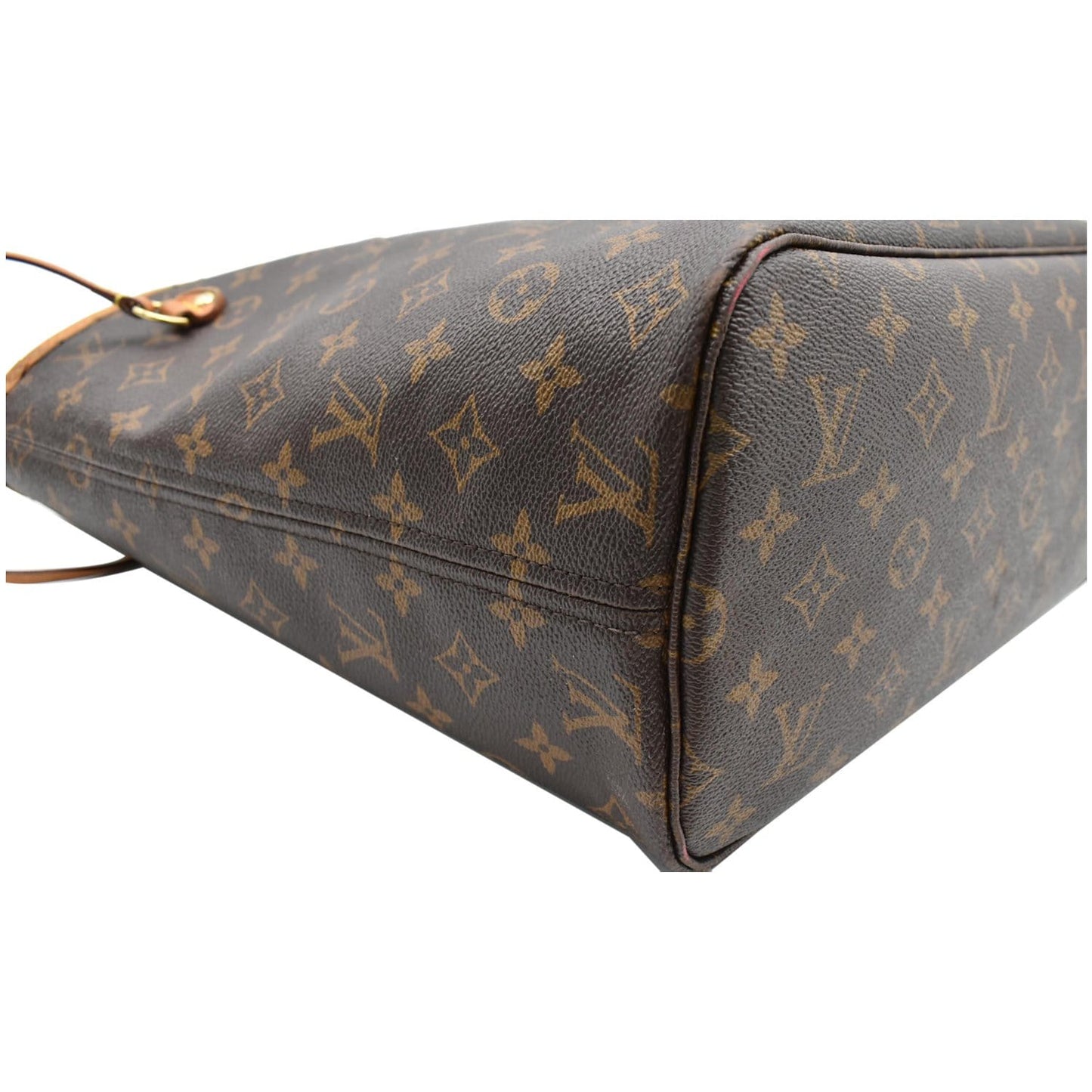 LOUIS VUITTON Neverfull MM Monogram Canvas Tote Bag Brown