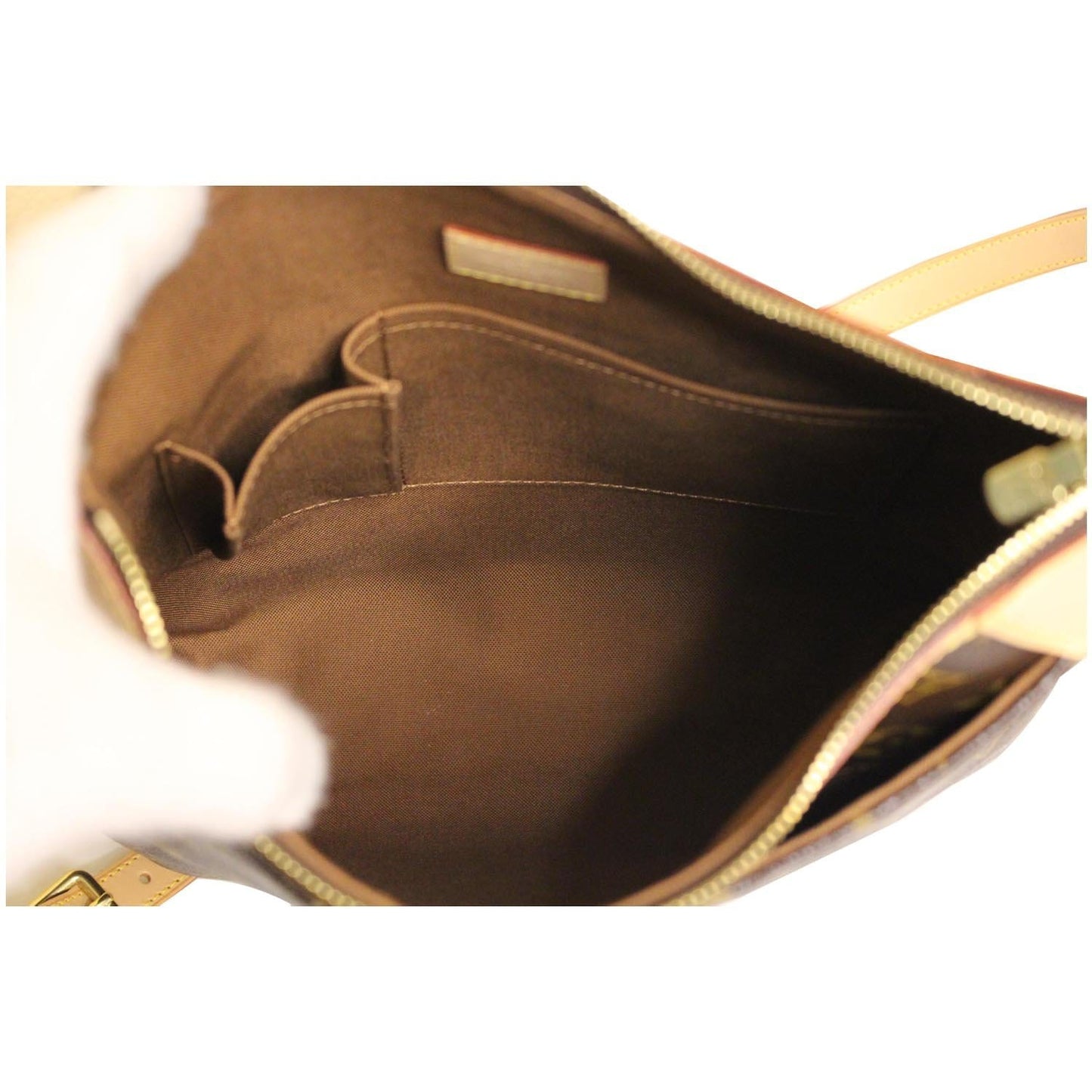 LOUIS VUITTON Odeon MM Monogram Canvas Shoulder Bag Brown