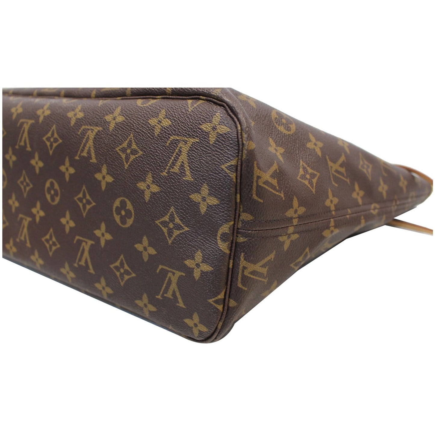 LOUIS VUITTON Neverfull MM Monogram Canvas Tote Shoulder Bag Brown