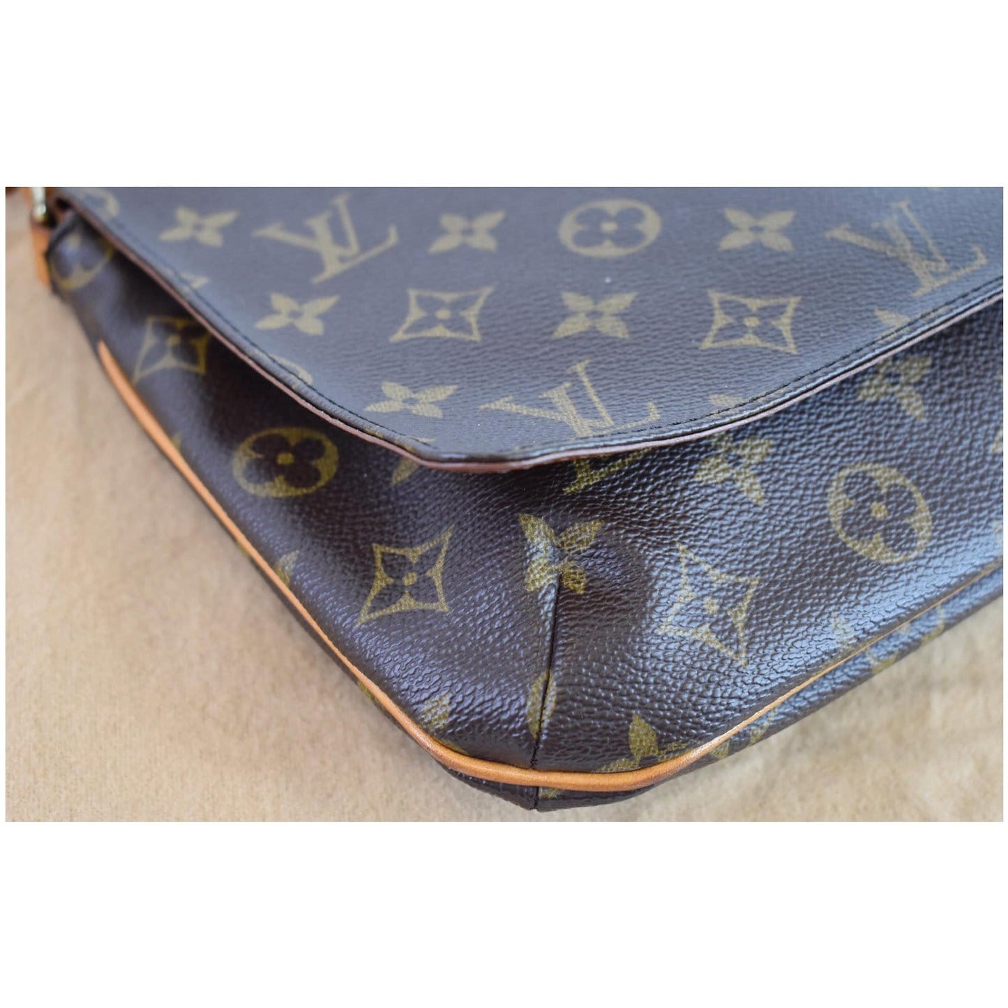 LOUIS VUITTON Musette Tango Monogram Canvas Shoulder Bag Brown