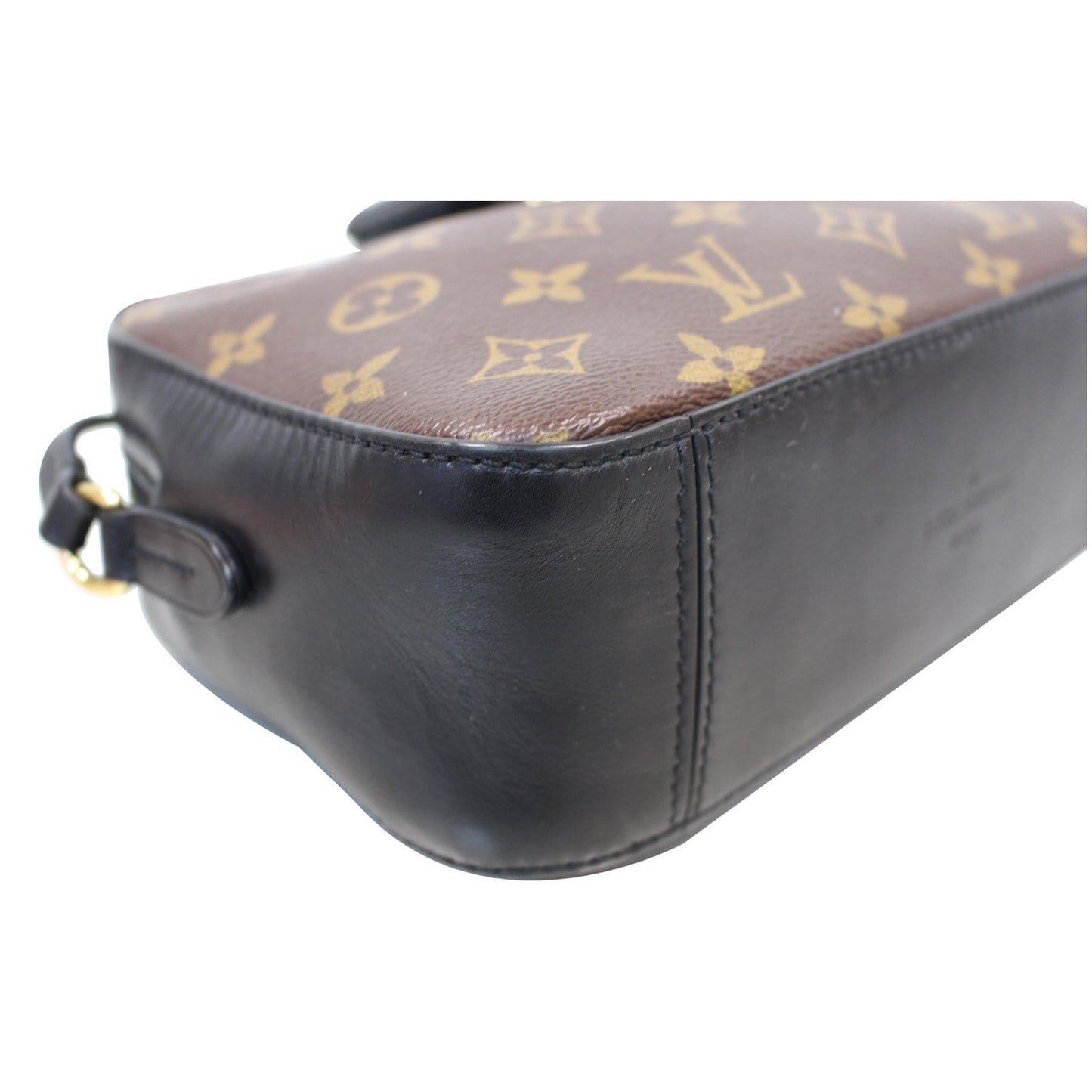 LOUIS VUITTON Saintonge Monogram Canvas Shoulder Bag Noir Black