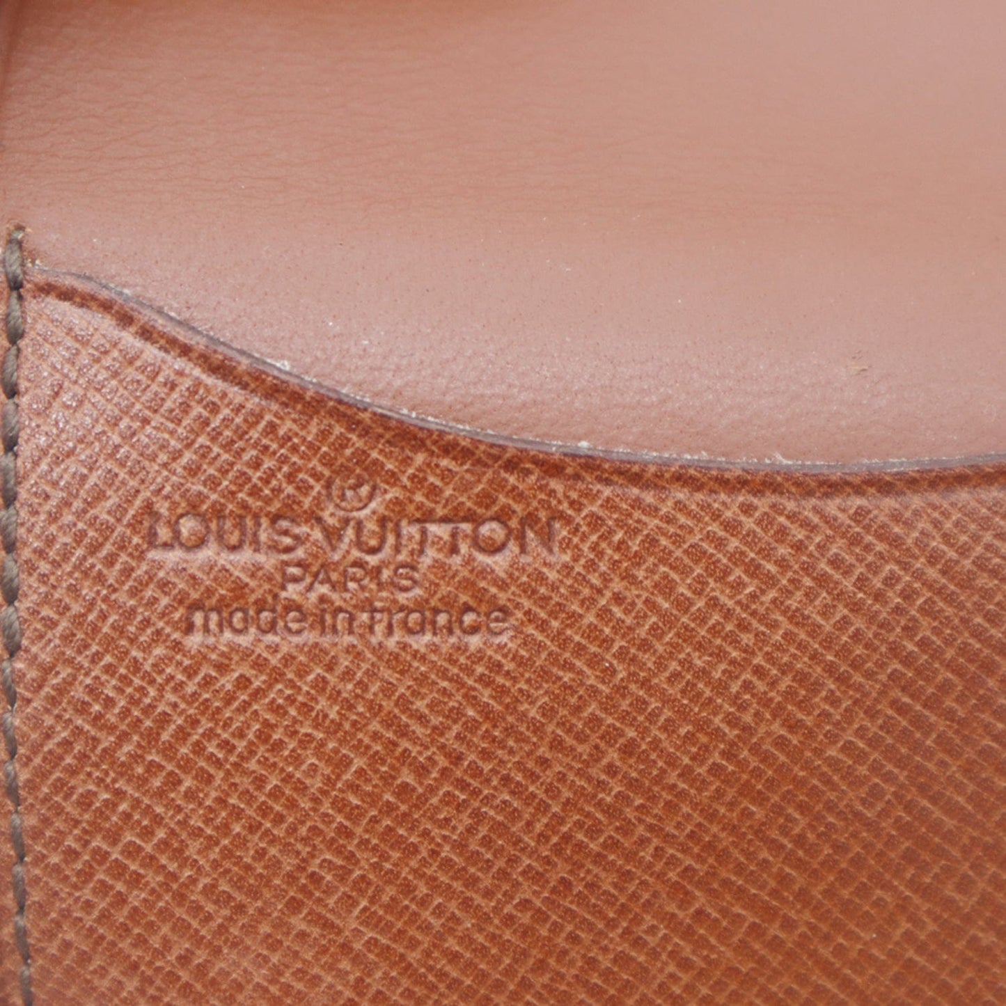 LOUIS VUITTON Monogram Canvas Porte Monnaie Gousset Coin Purse Brown