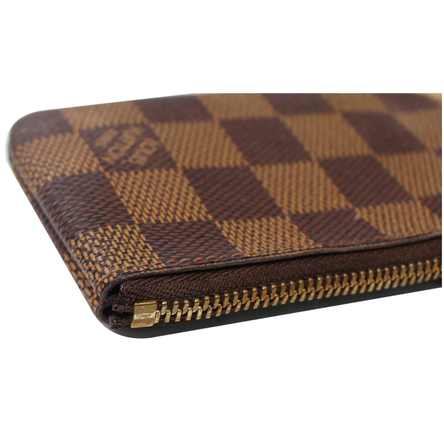 LOUIS VUITTON Key Coin Pouch Damier Ebene Brown