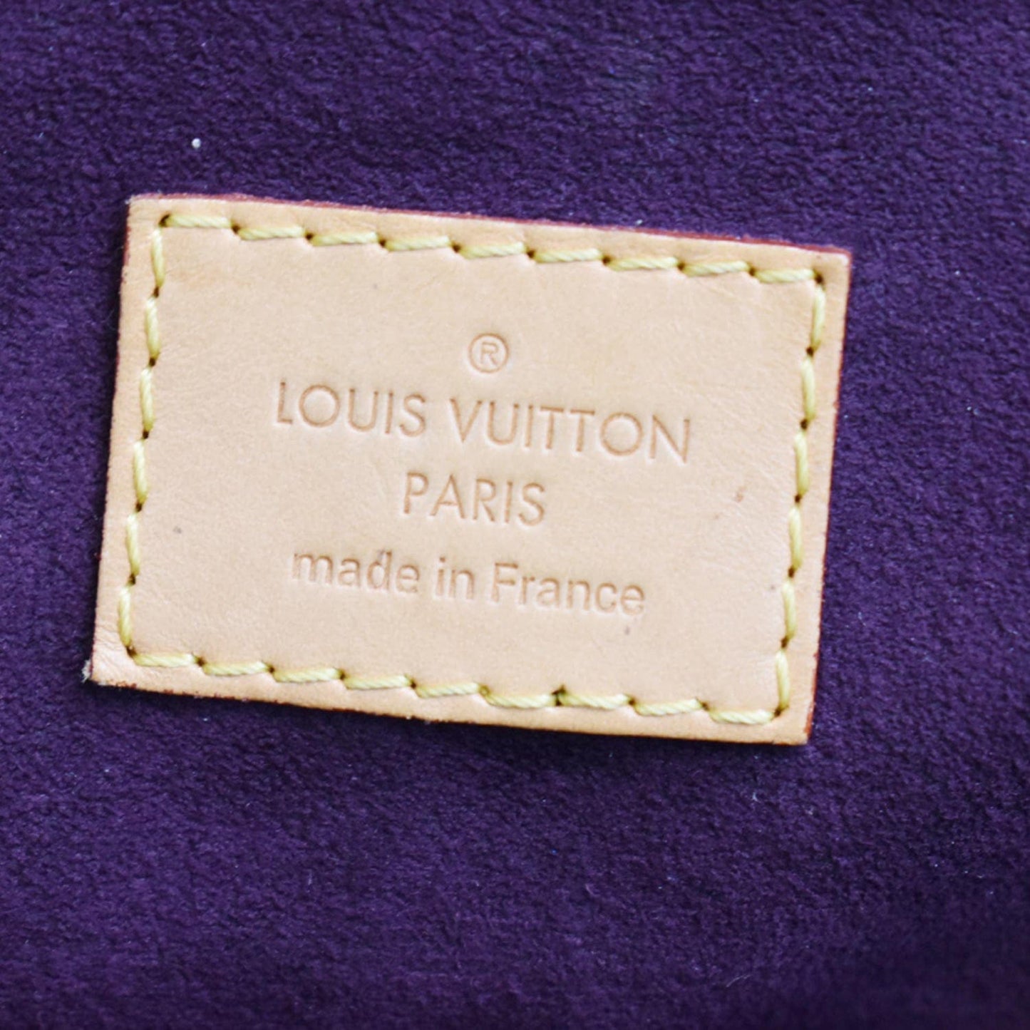 LOUIS VUITTON Pallas Monogram Canvas Satchel Bag Brown