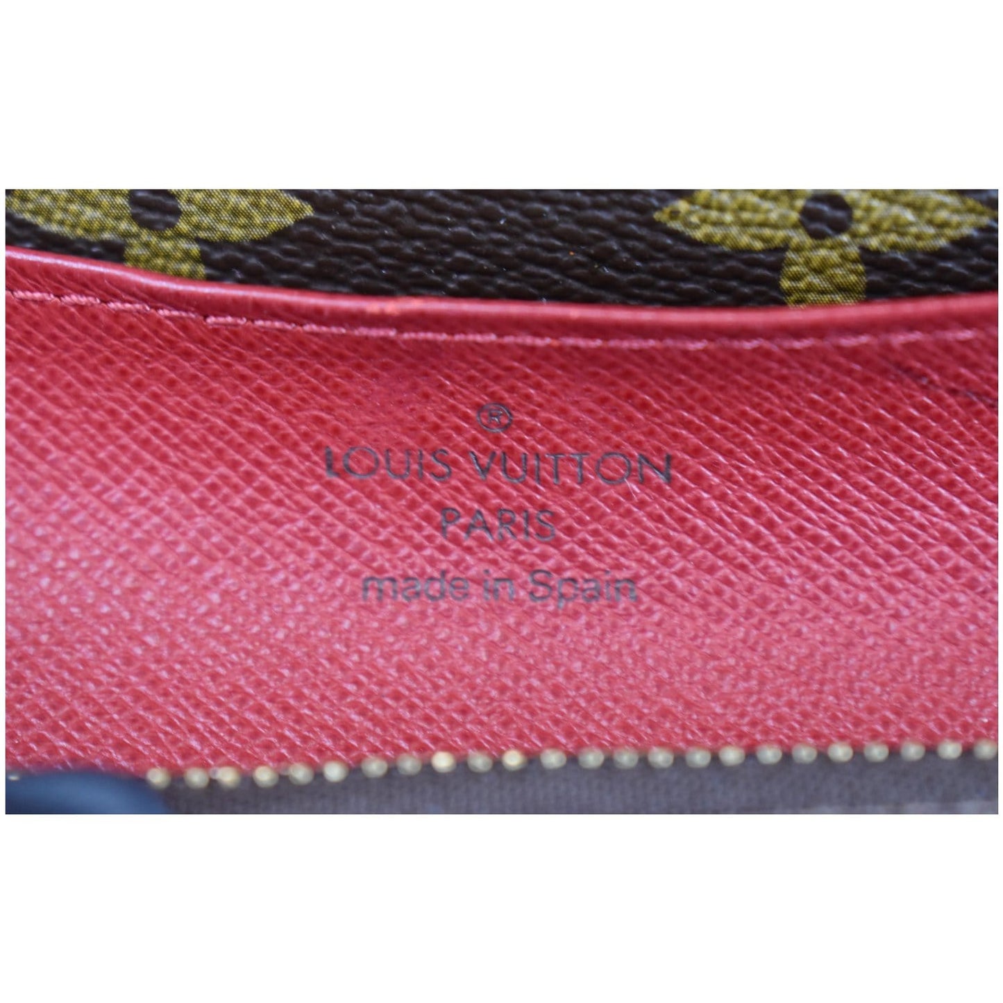 LOUIS VUITTON Emilie Monogram Canvas Wallet Brown