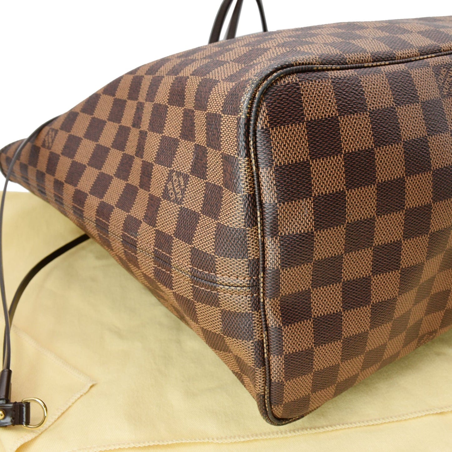 LOUIS VUITTON Neverfull GM Damier Ebene Tote Bag Brown