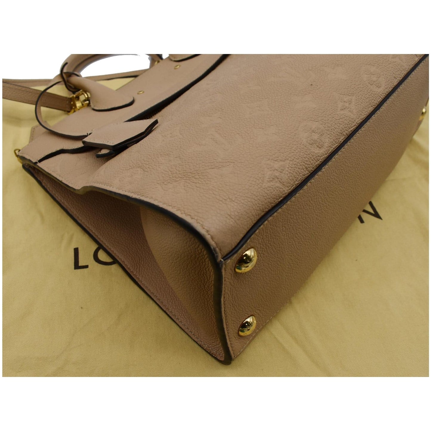 LOUIS VUITTON Pont Neuf MM Monogram Empreinte Leather Shoulder Bag Beige - 20% OFF