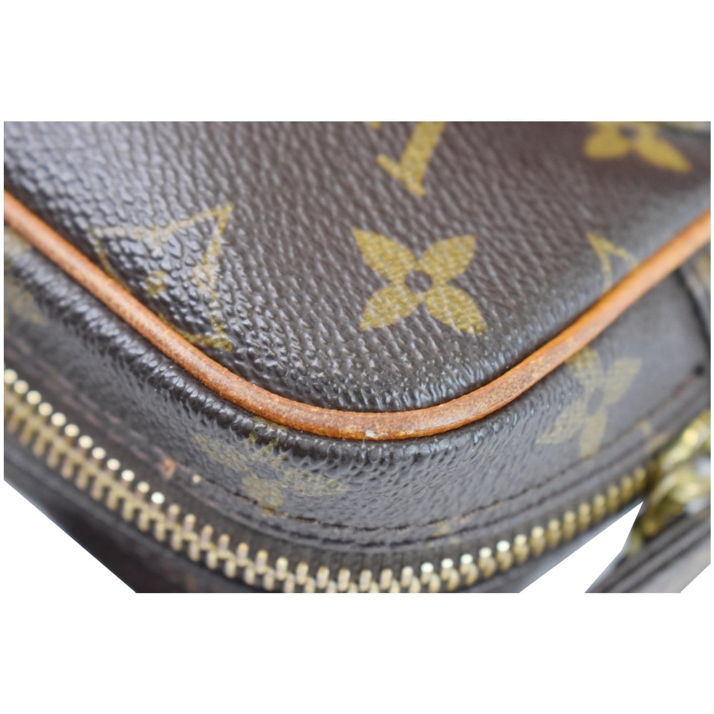 LOUIS VUITTON Amazone Monogram Canvas Shoulder Bag Brown