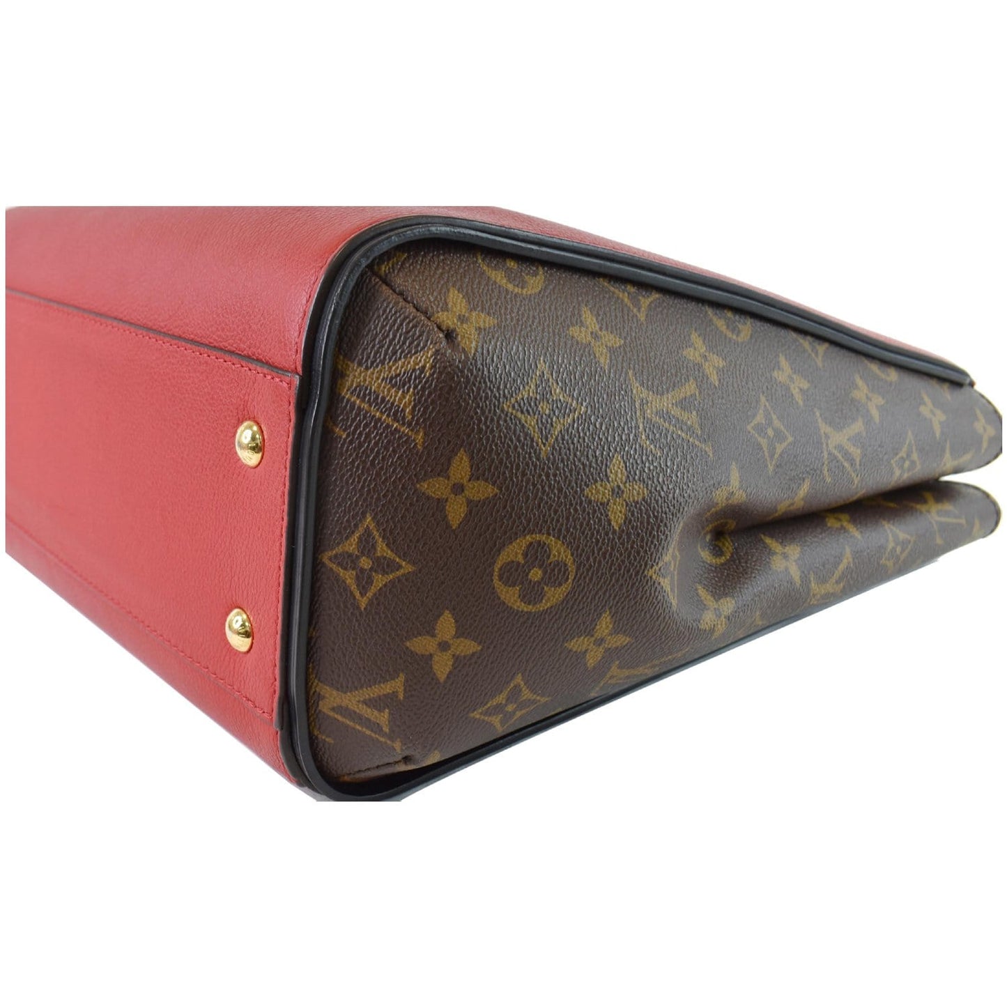 LOUIS VUITTON Kimono Monogram Calfskin Tote Bag Brown/Cerise