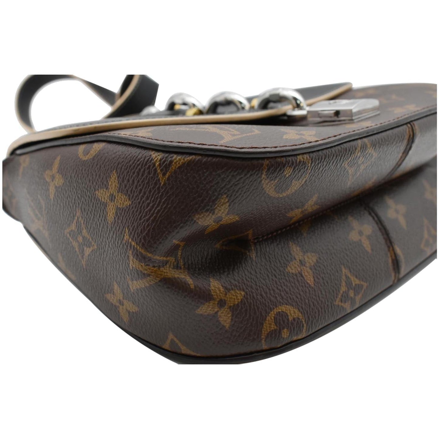 LOUIS VUITTON Chain It Monogram Canvas Shoulder Bag Black