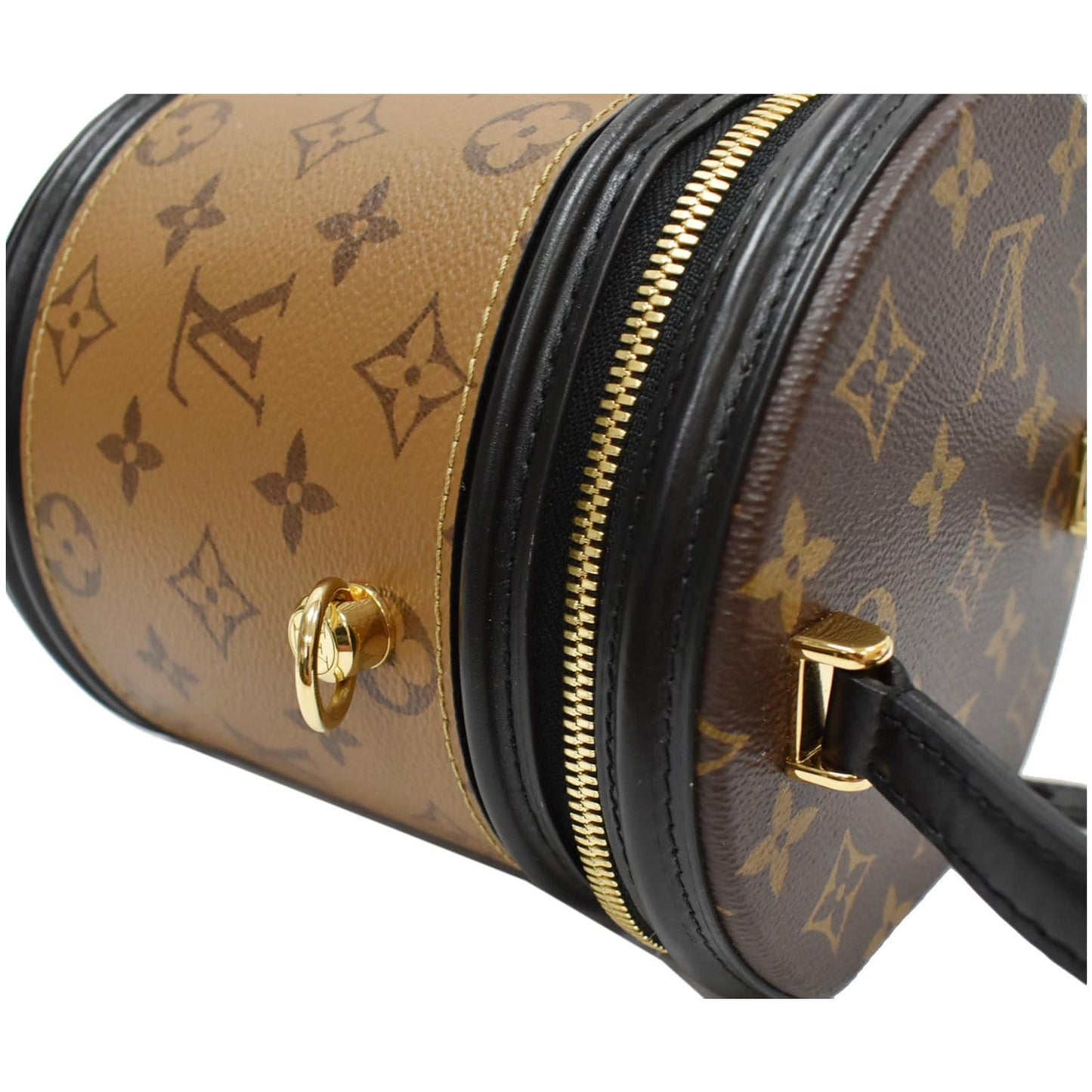 LOUIS VUITTON Cannes Reverse Monogram Canvas Satchel Bag Brown