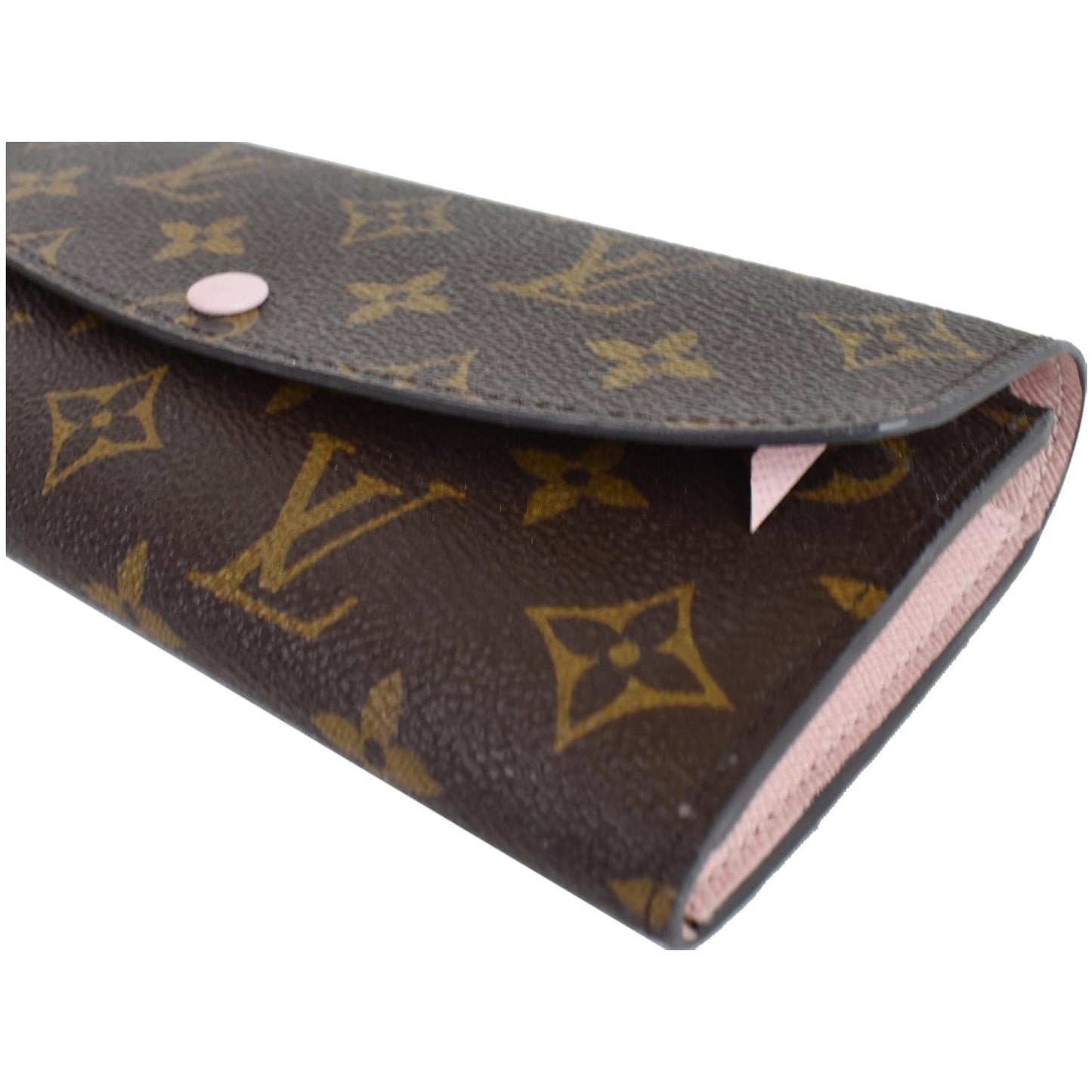 LOUIS VUITTON Emilie Monogram Canvas Wallet Brown
