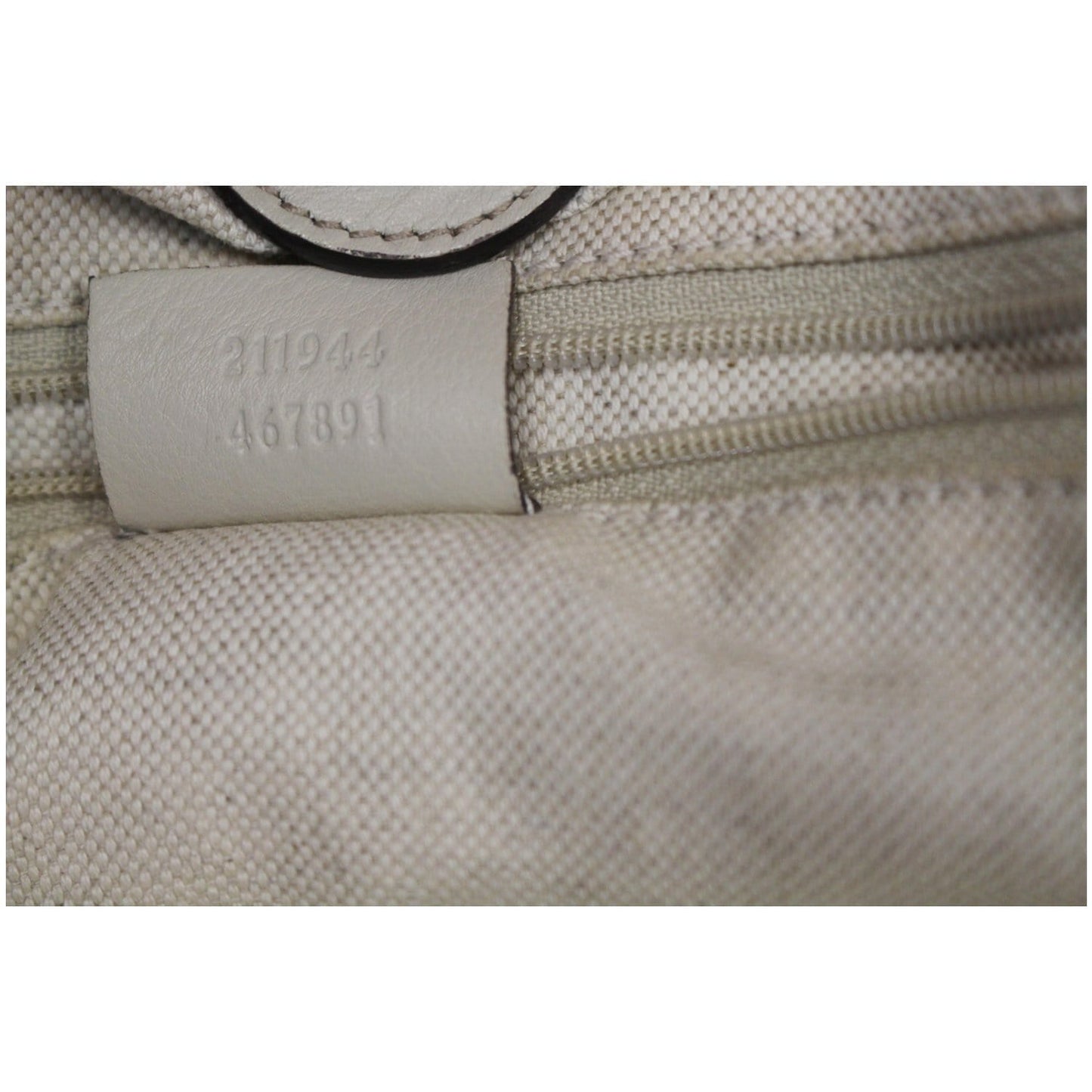 GUCCI Sukey Medium Guccissima Leather Tote Bag White 211944