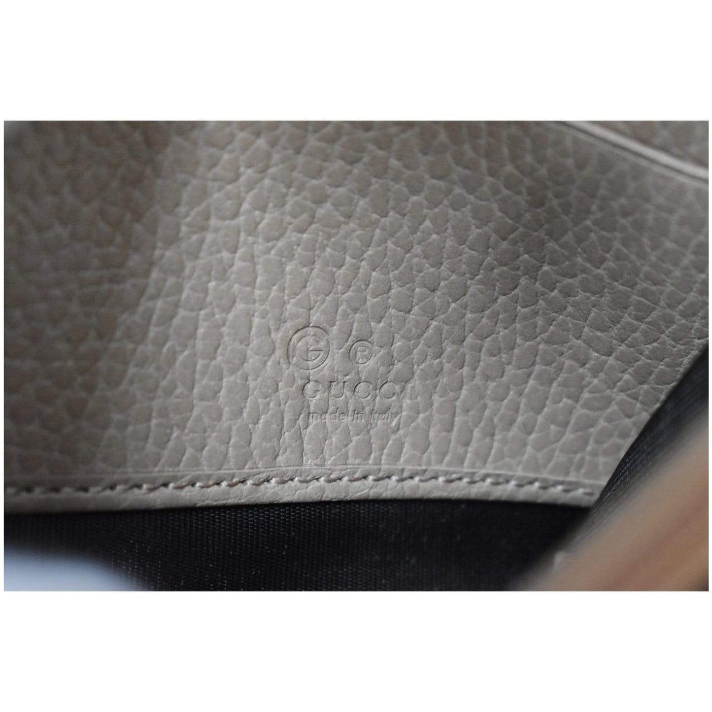 GUCCI GG Interlocking Continental Leather Wallet Beige 615524