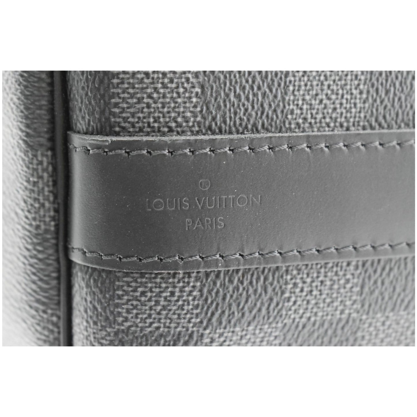 LOUIS VUITTON Keepall Bandouliere 55 Damier Graphite Travel Bag Black