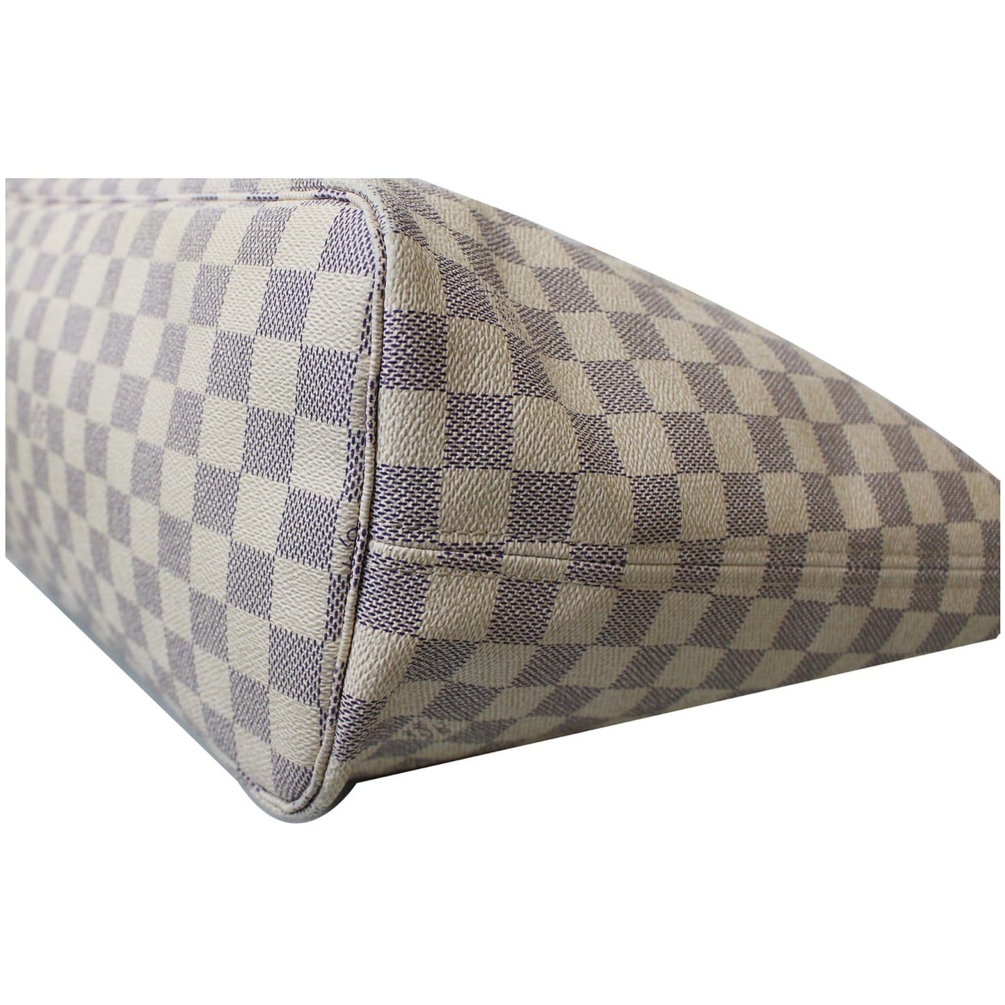 LOUIS VUITTON Neverfull MM Damier Azur Tote Shoulder Bag White - 15% OFF