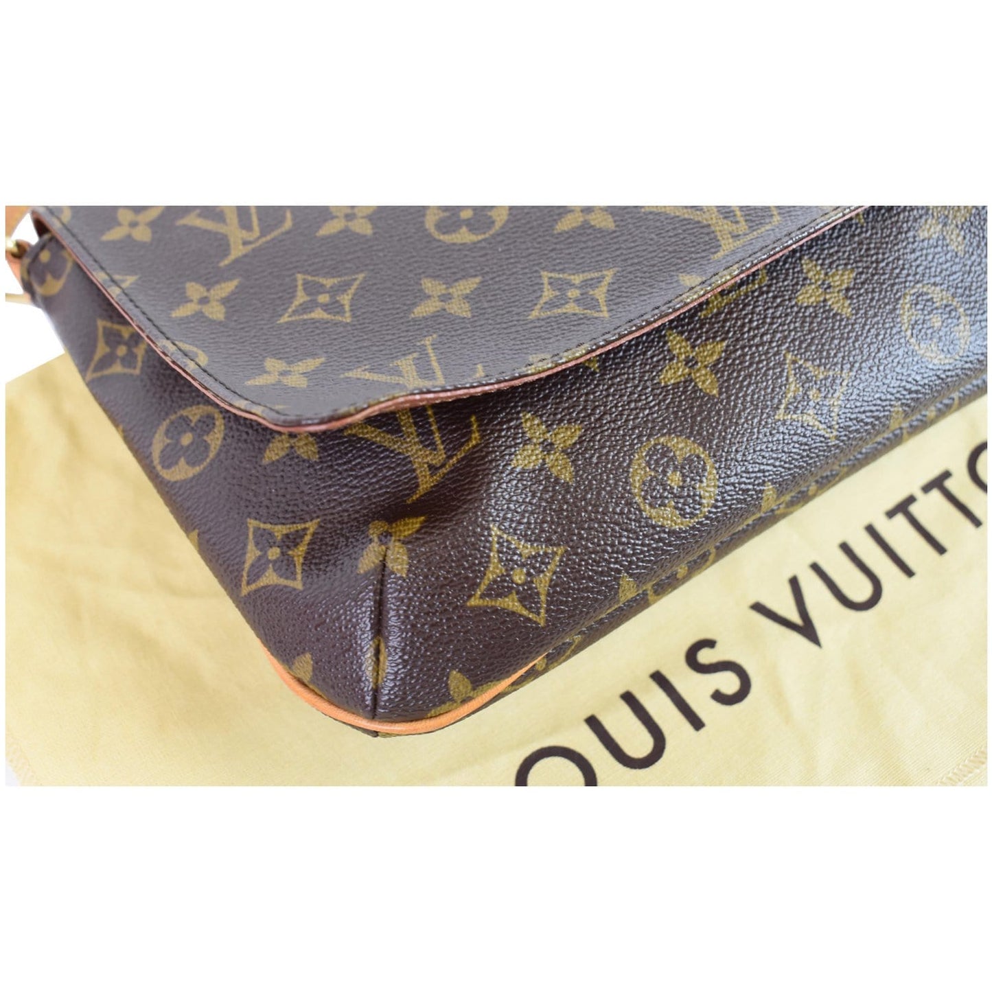 LOUIS VUITTON Musette Tango Monogram Canvas Shoulder Bag Brown