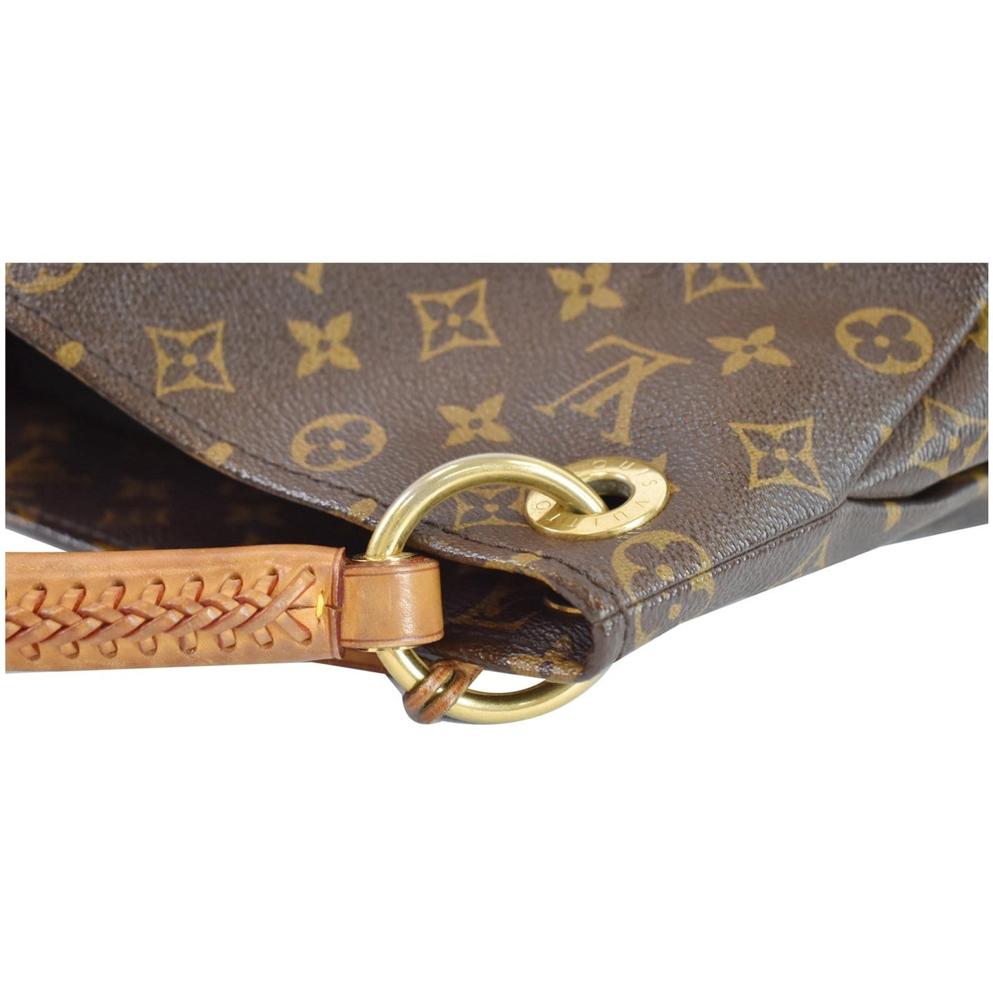LOUIS VUITTON Artsy MM Monogram Canvas Shoulder Bag Brown