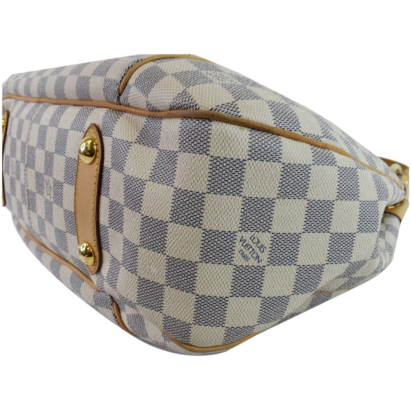 LOUIS VUITTON Galliera PM Damier Azur Shoulder Bag White