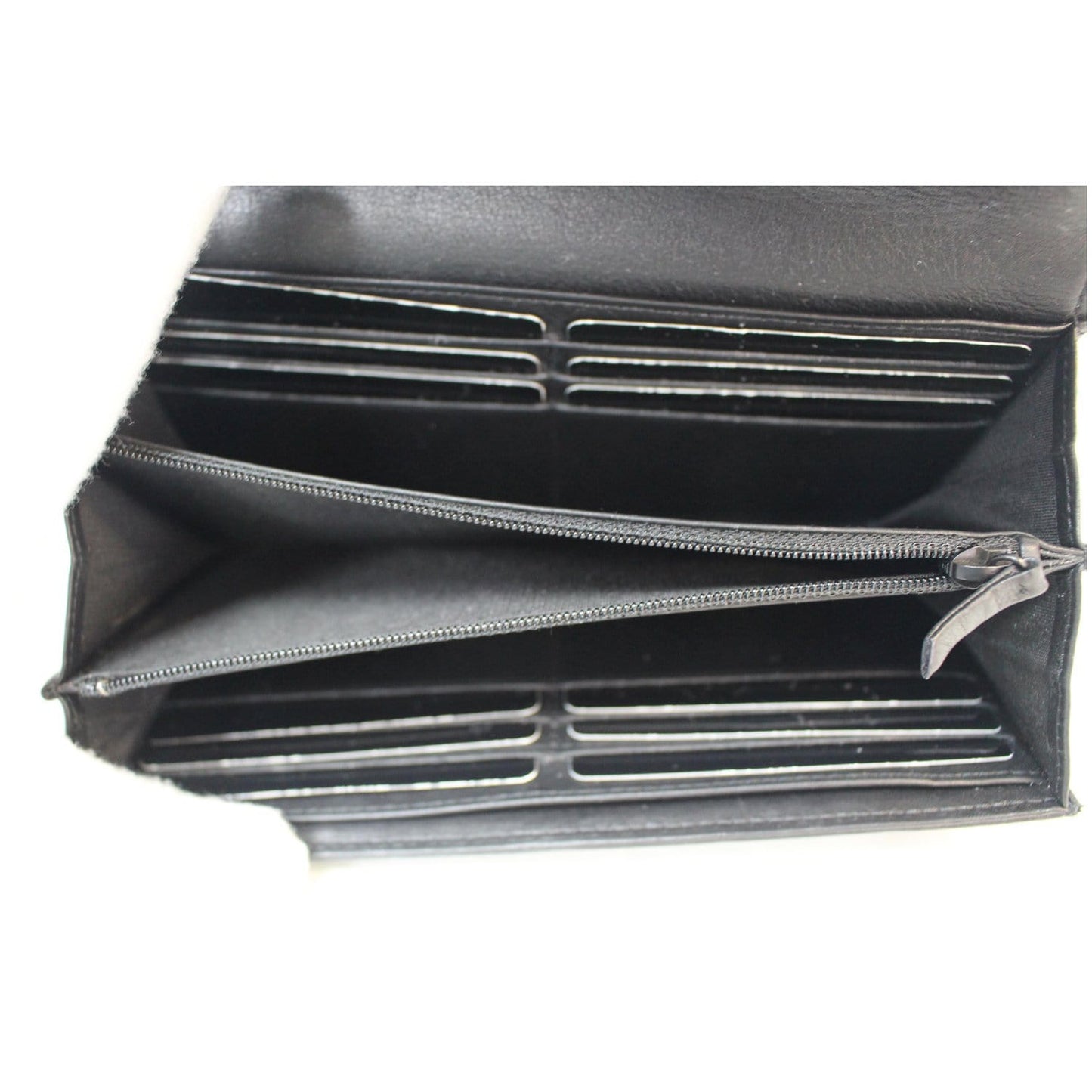 CHANEL Boy Large Flap Lambskin Leather Wallet Black