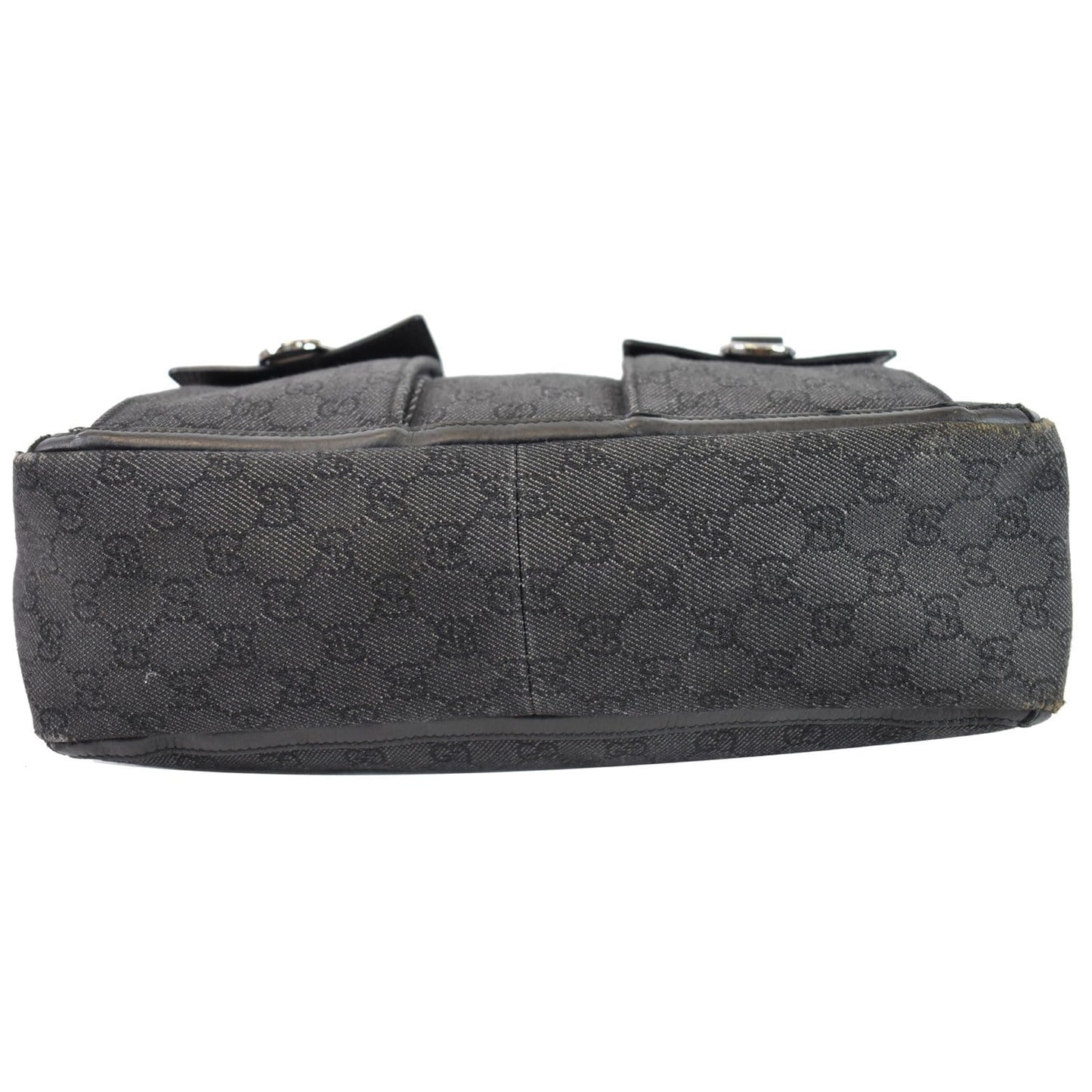 GUCCI Abbey Pocket Medium GG Denim Tote Bag Black 268639 - 20% OFF