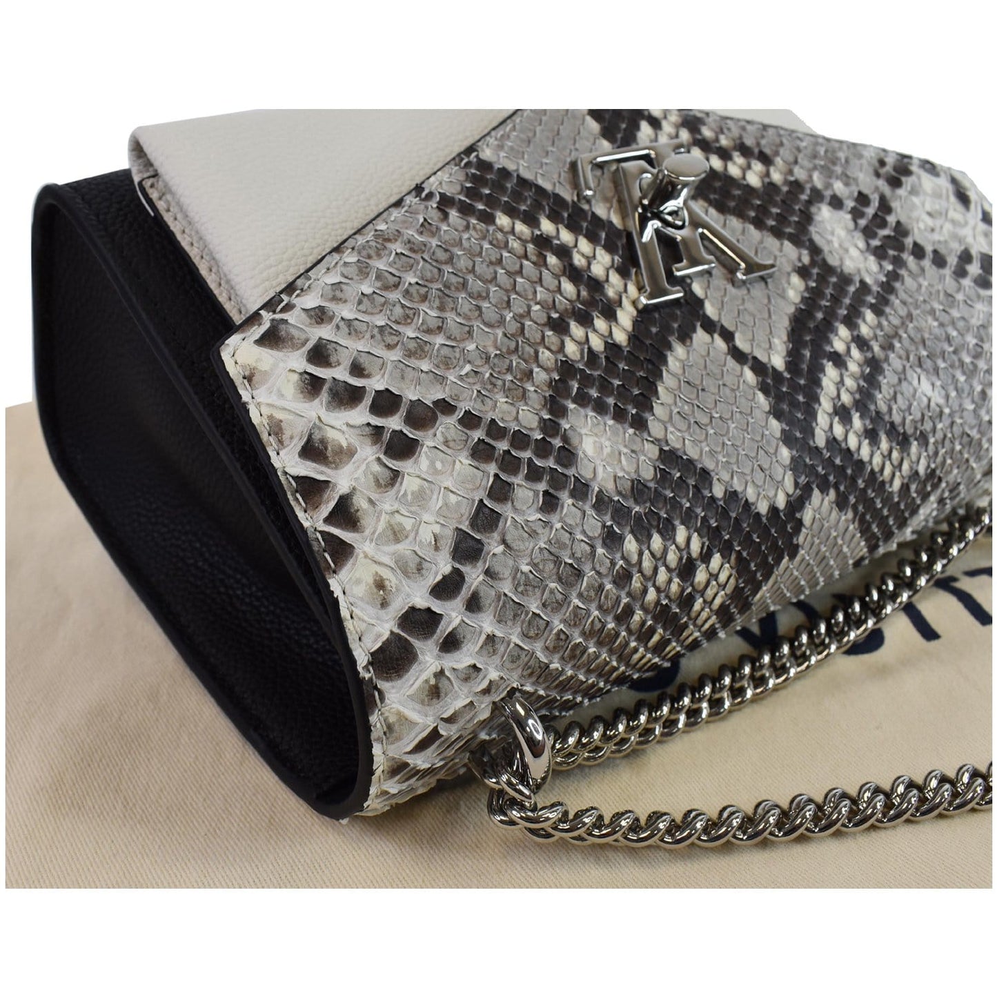 LOUIS VUITTON MyLockme BB Leather Crossbody Bag Black