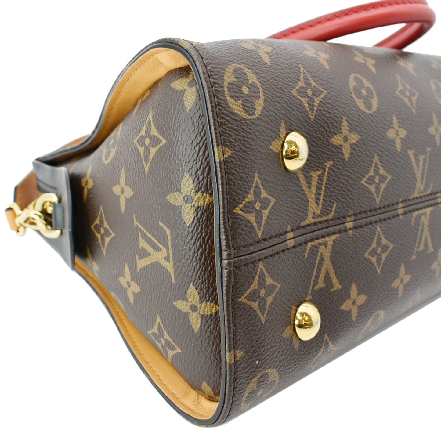 LOUIS VUITTON Tuileries Monogram Canvas Tote Shoulder Bag Brown