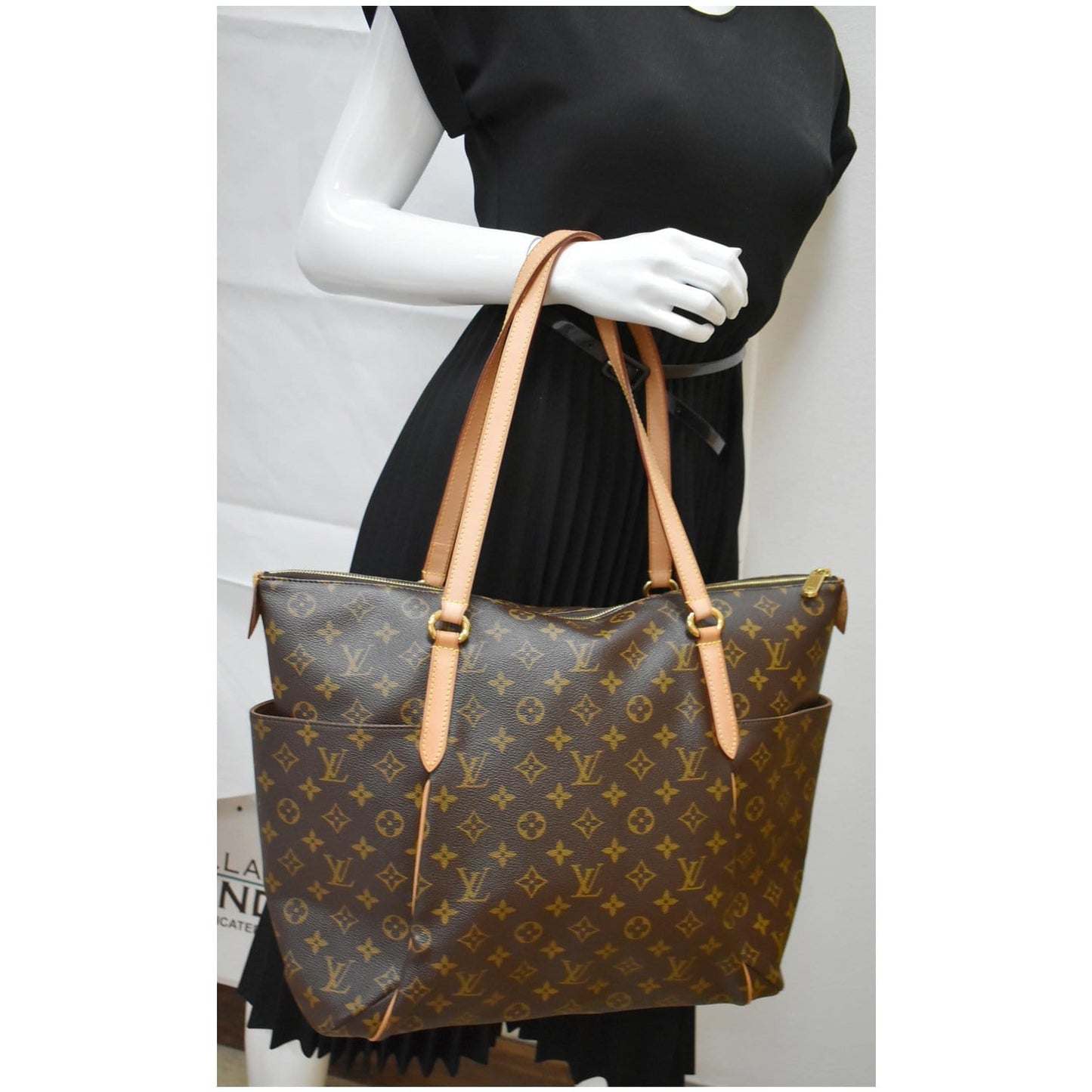 LOUIS VUITTON Totally GM Monogram Canvas Tote Shoulder Bag Brown