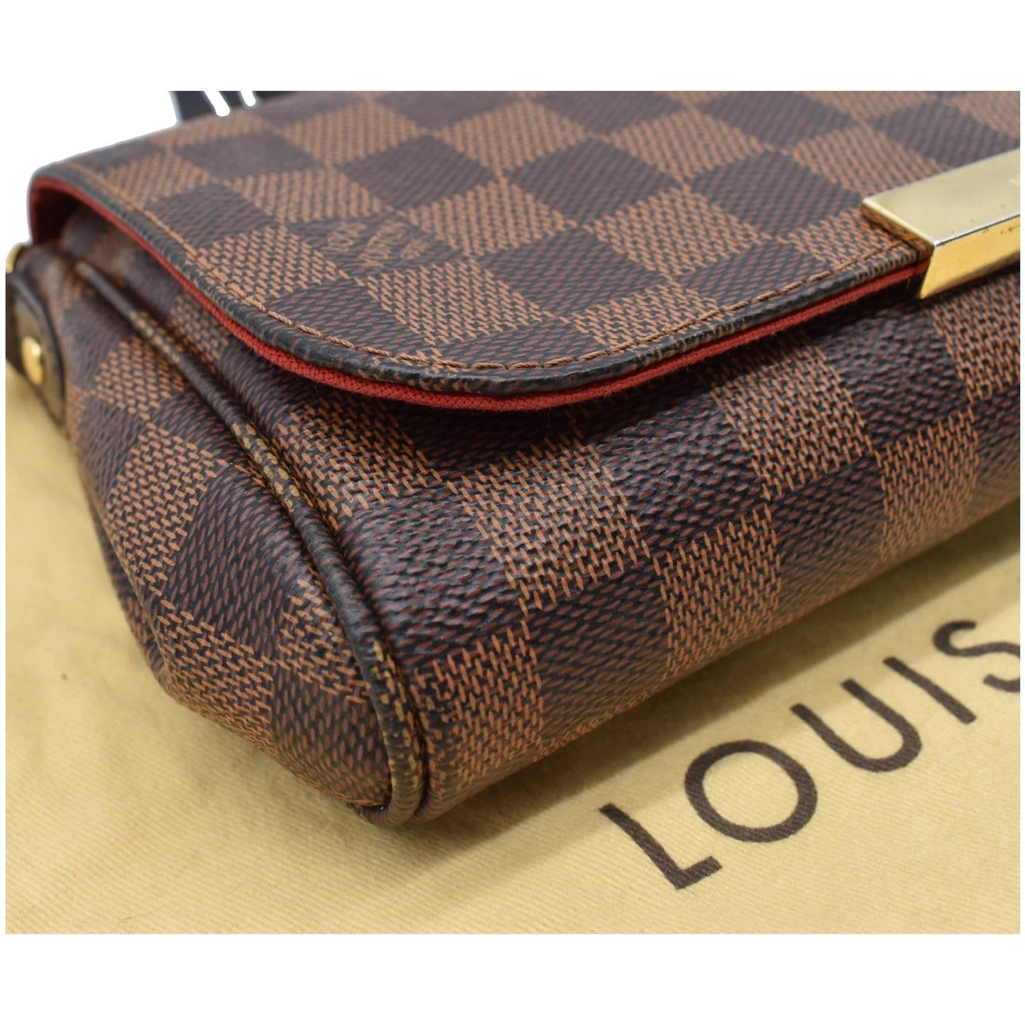 LOUIS VUITTON Favorite PM Damier Ebene Crossbody Bag Brown