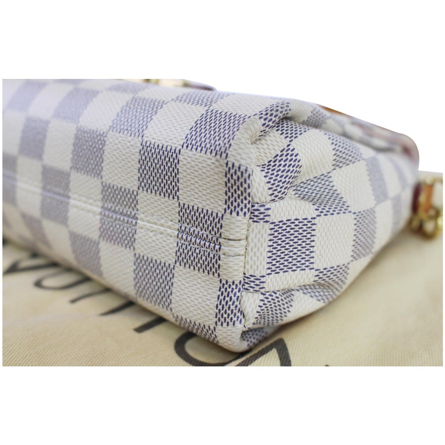 LOUIS VUITTON Croisette Damier Azur Shoulder Crossbody Bag White