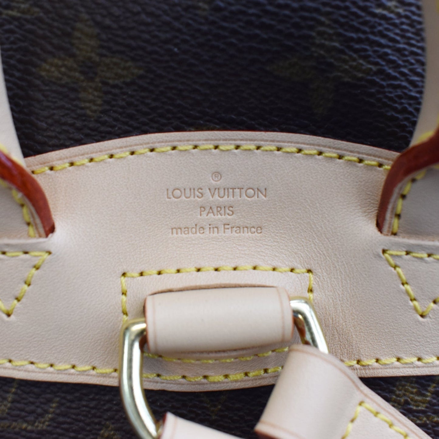 LOUIS VUITTON Mini Montsouris Monogram Canvas Backpack Bag Brown