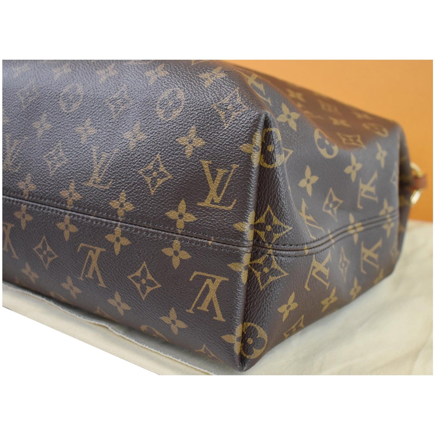 LOUIS VUITTON Graceful MM Monogram Canvas Shoulder Bag Brown