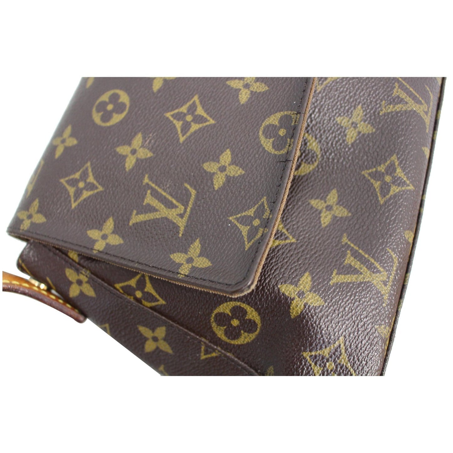 LOUIS VUITTON Looping PM Monogram Canvas Satchel Bag Bown