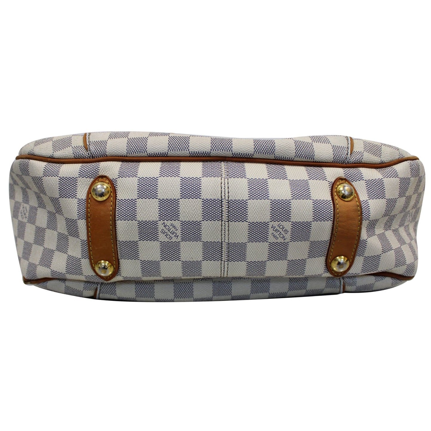 LOUIS VUITTON Galliera PM Damier Azur Shoulder Bag White