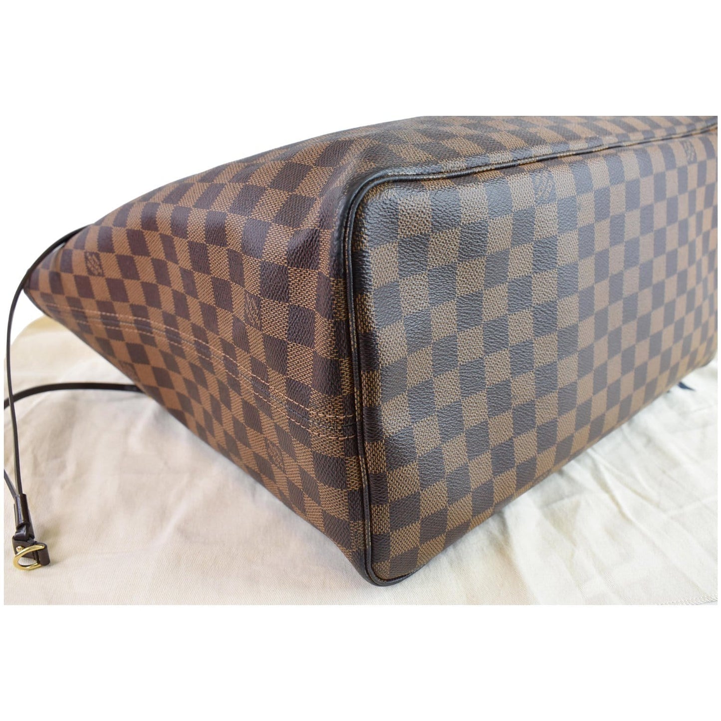 LOUIS VUITTON Neverfull GM Damier Ebene Tote Shoulder Bag Brown