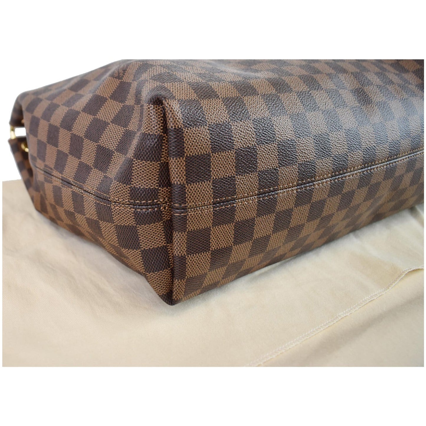LOUIS VUITTON Graceful MM Damier Ebene Shoulder Bag Brown