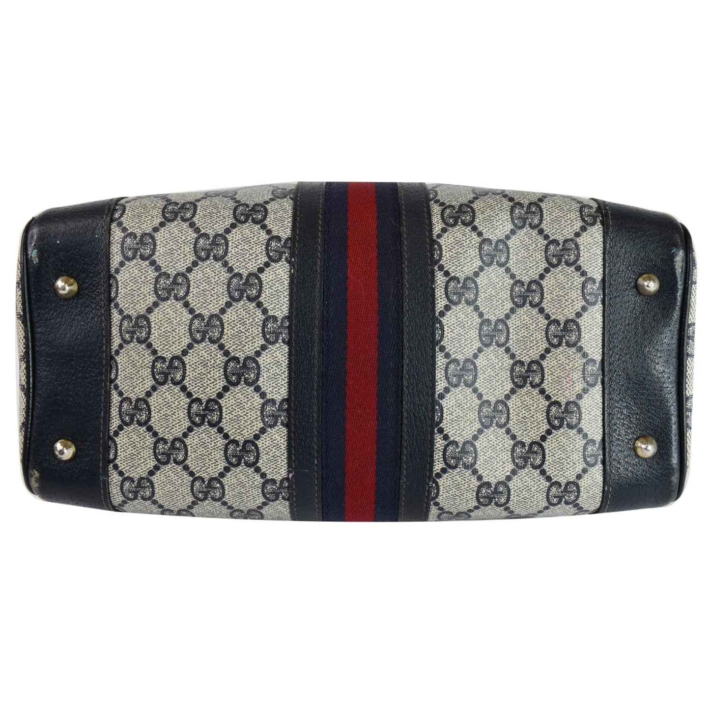 GUCCI Vintage Joy Boston GG Canvas Shoulder Bag Blue