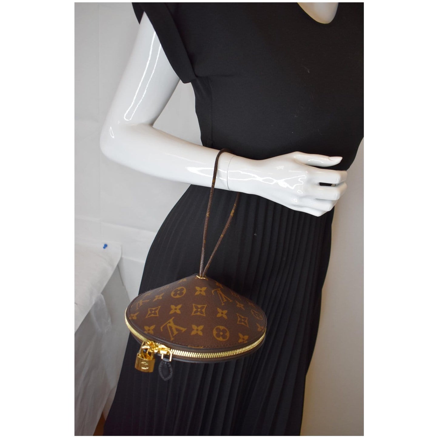 LOUIS VUITTON Toupie Monogram Canvas Shoulder Bag Brown