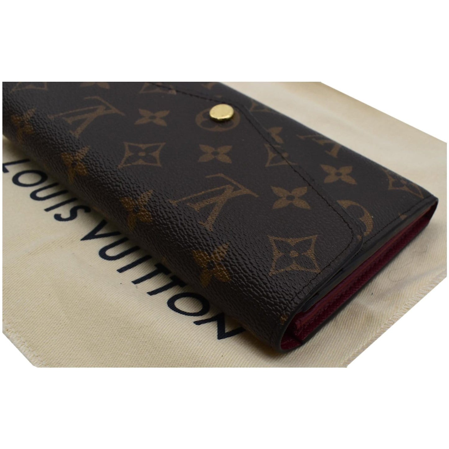 LOUIS VUITTON Monogram Canvas Sarah Wallet Brown