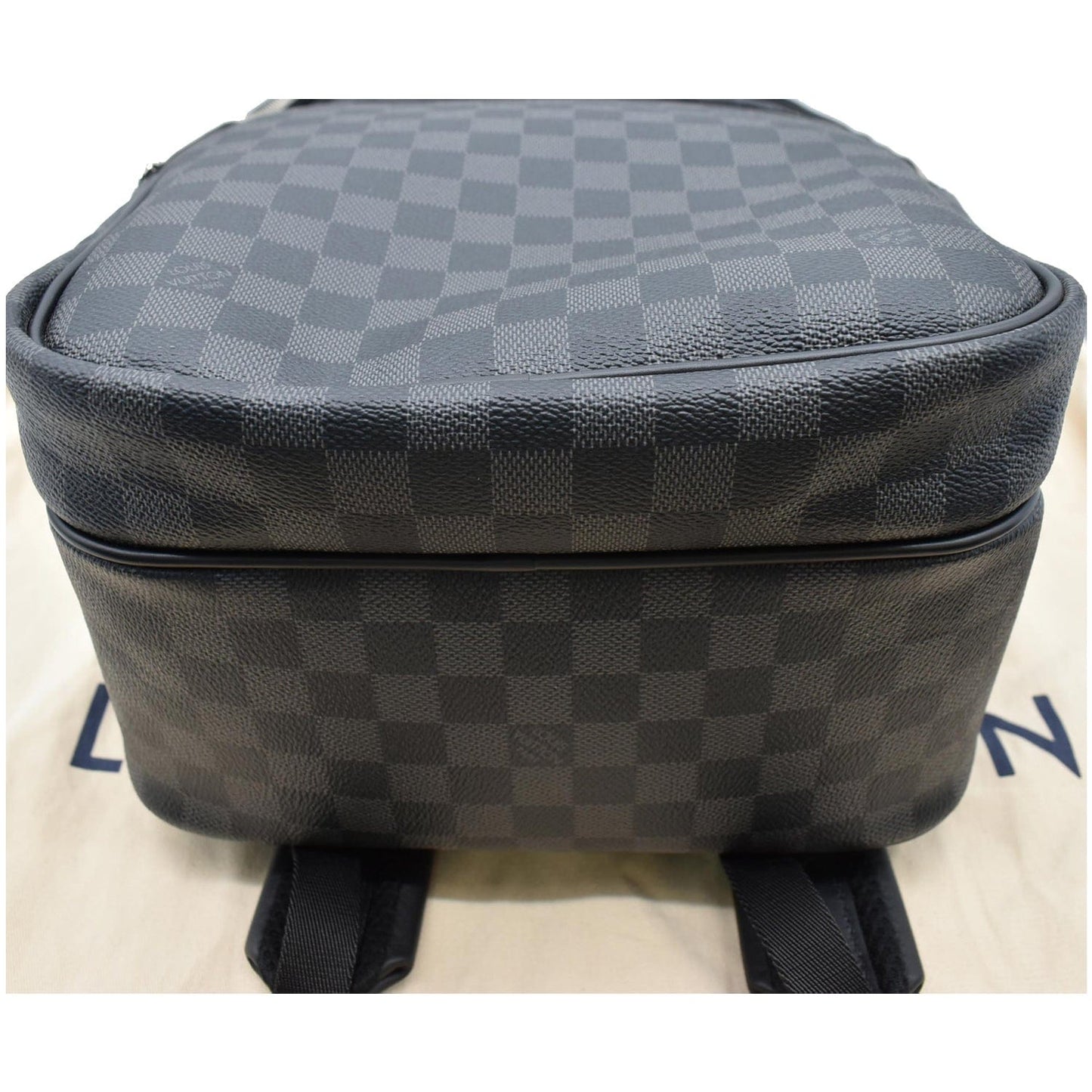 LOUIS VUITTON Michael Damier Graphite Canvas Backpack Bag Black