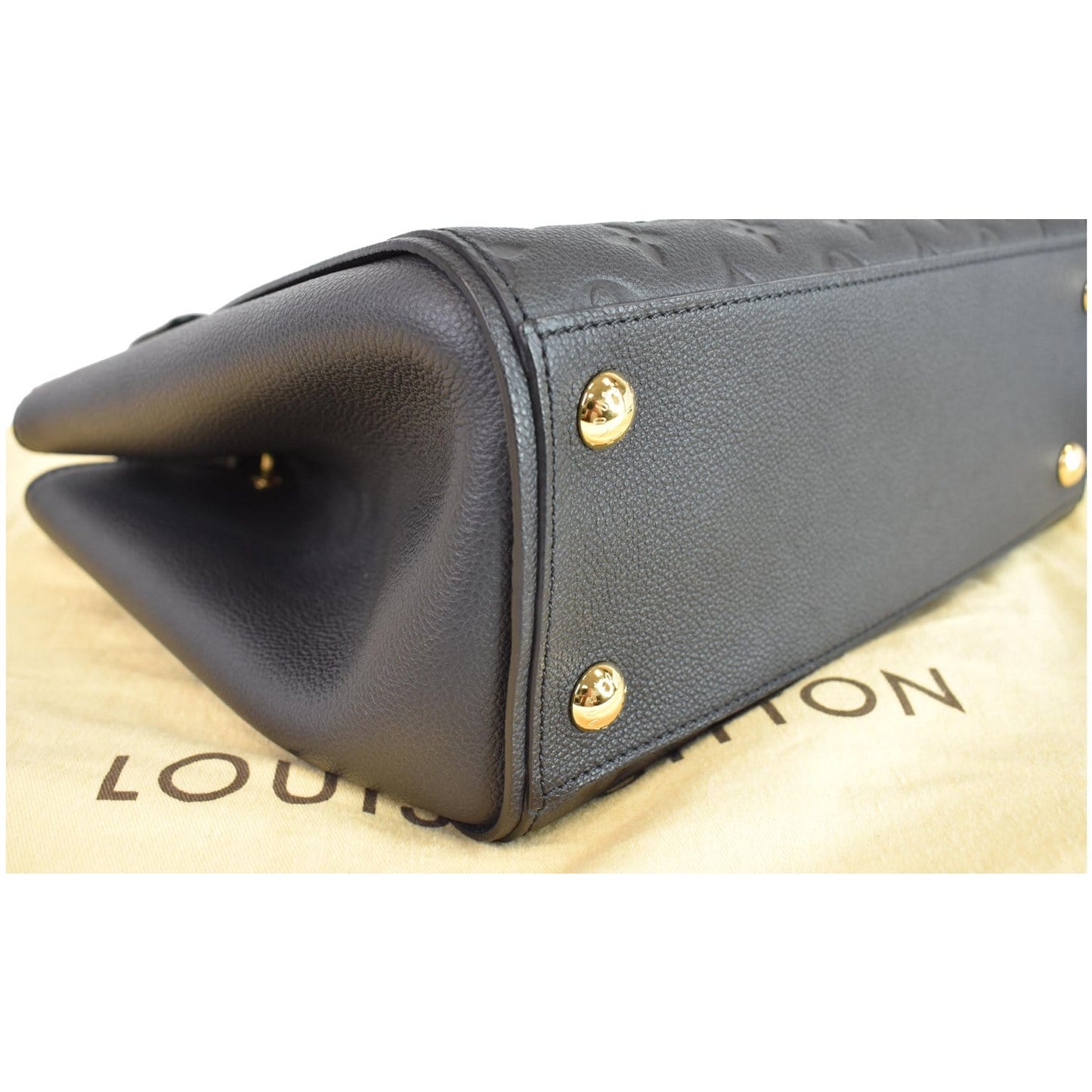 LOUIS VUITTON Trocadero Monogram Empreinte Leather Shoulder Bag Black