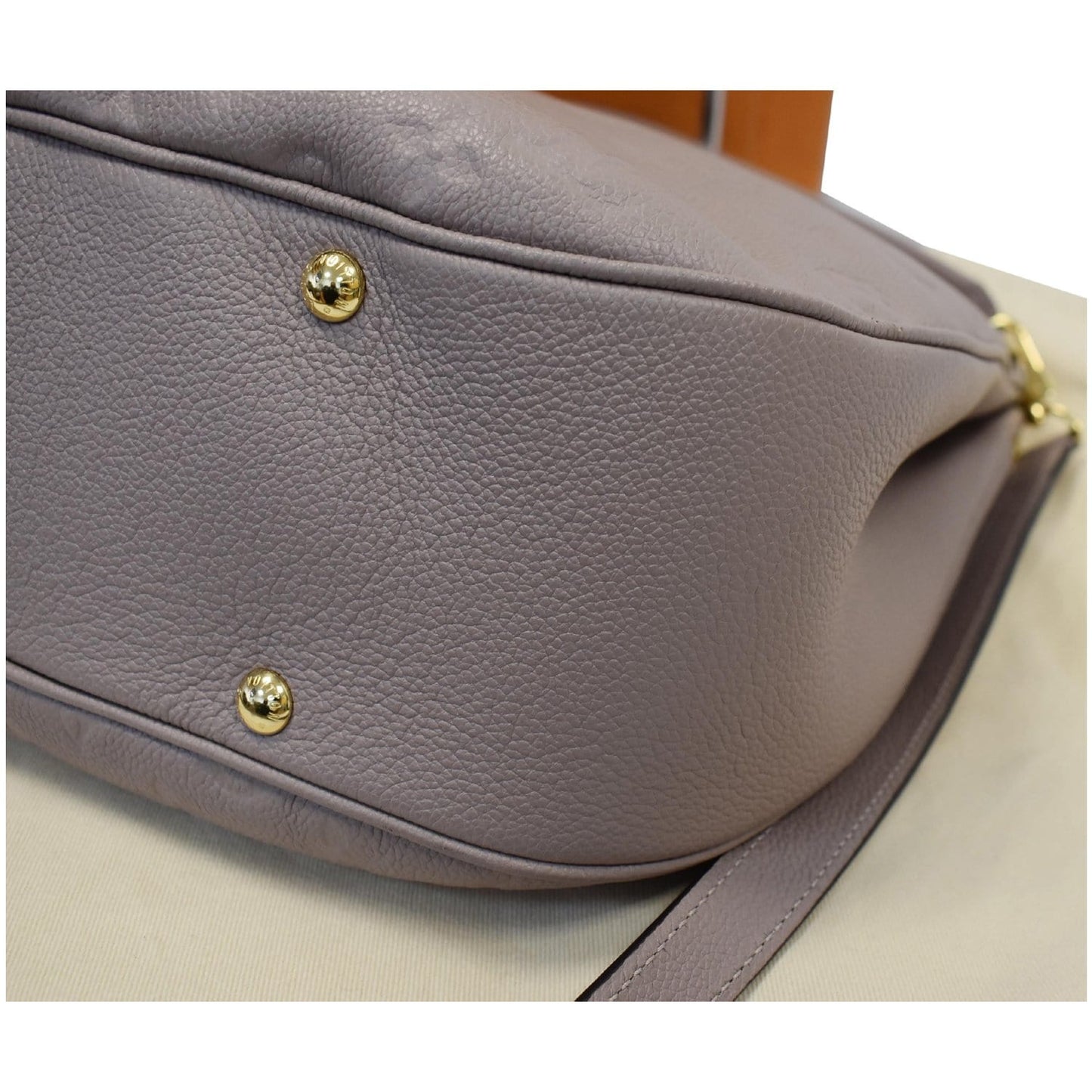 LOUIS VUITTON Spontini Empreinte Leather Shoulder Bag Mastic