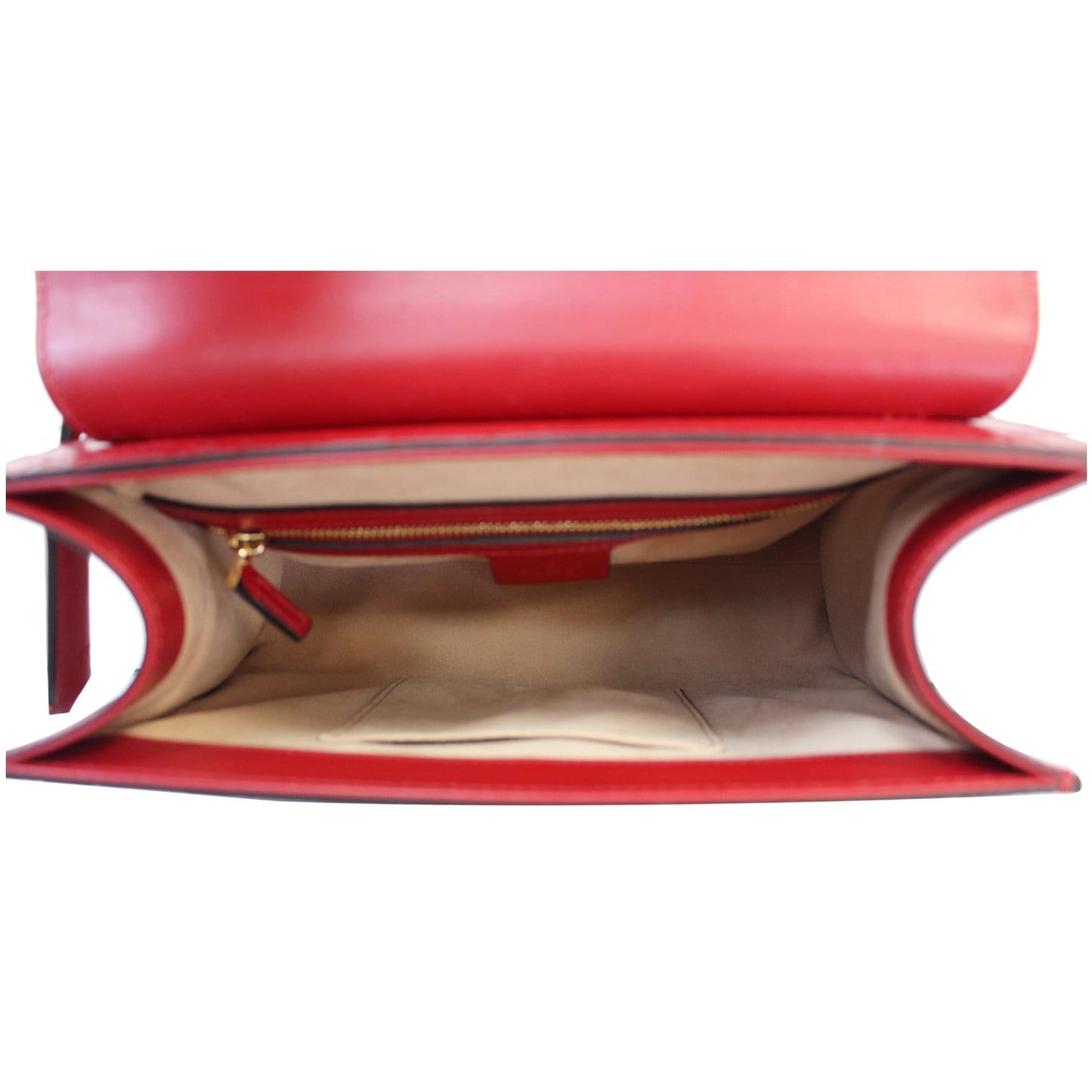 GUCCI Padlock Small Signature Top Handle Crossbody Bag Red 453188