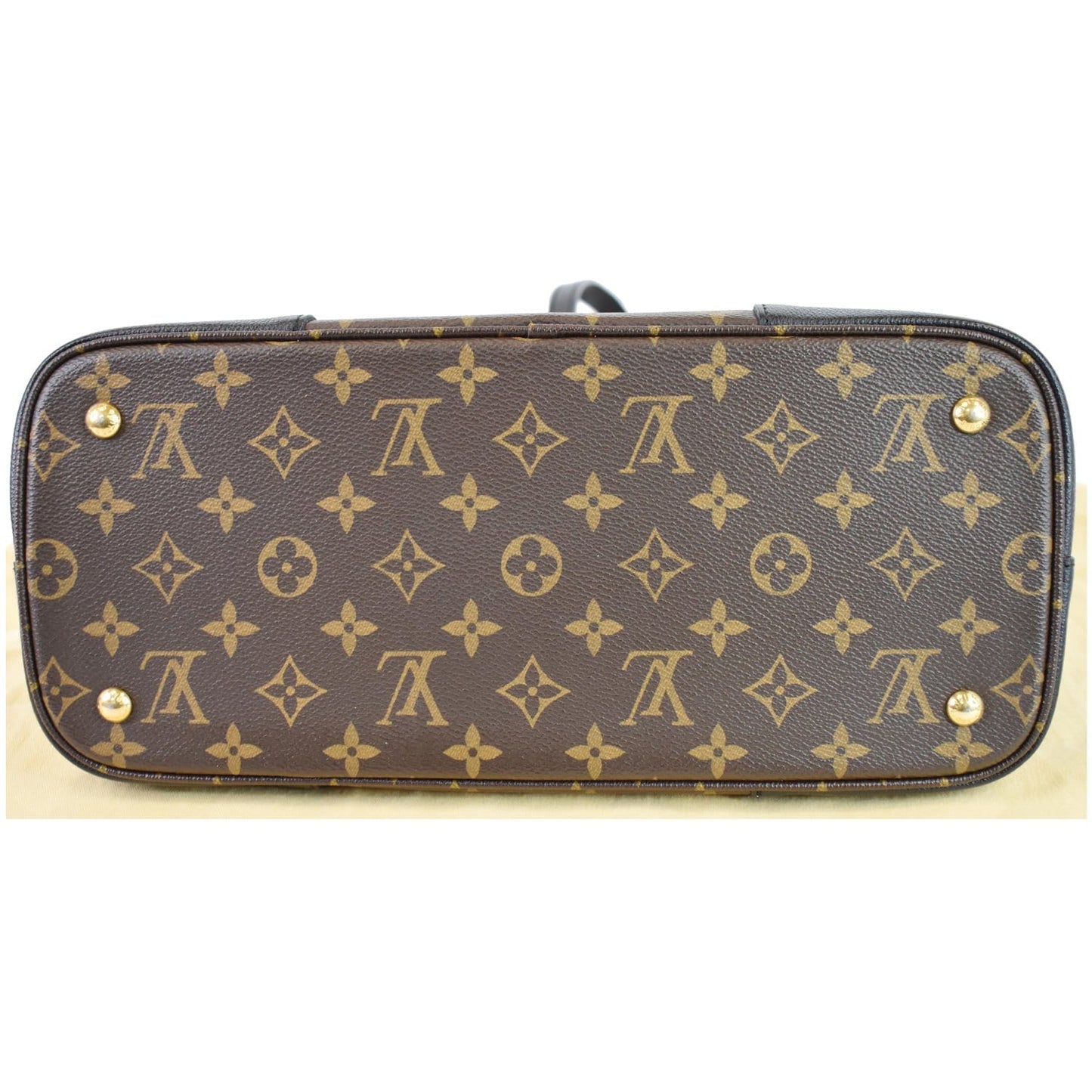 LOUIS VUITTON Flandrin Monogram Canvas Tote Shoulder Bag Brown