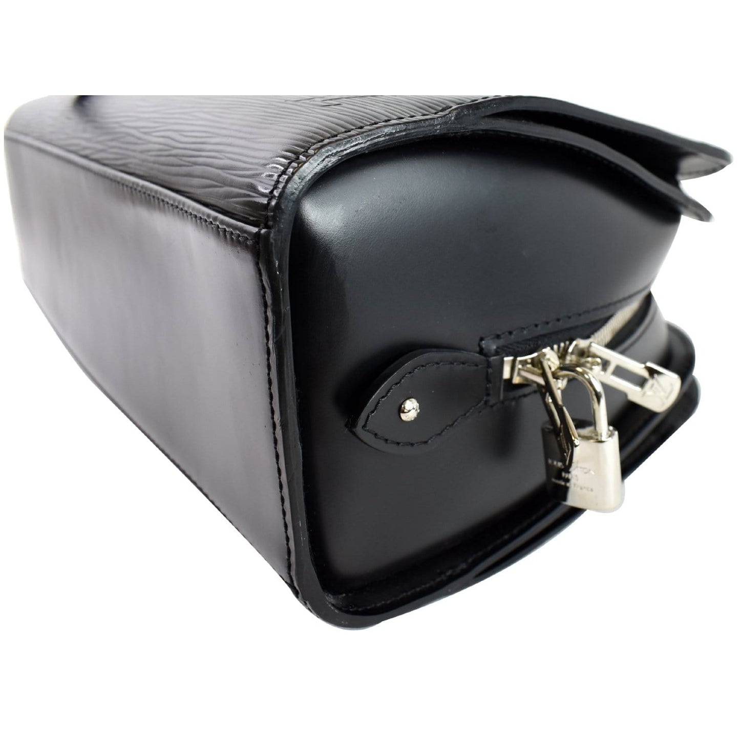 LOUIS VUITTON Pont Neuf PM Epi Leather Satchel Bag Black