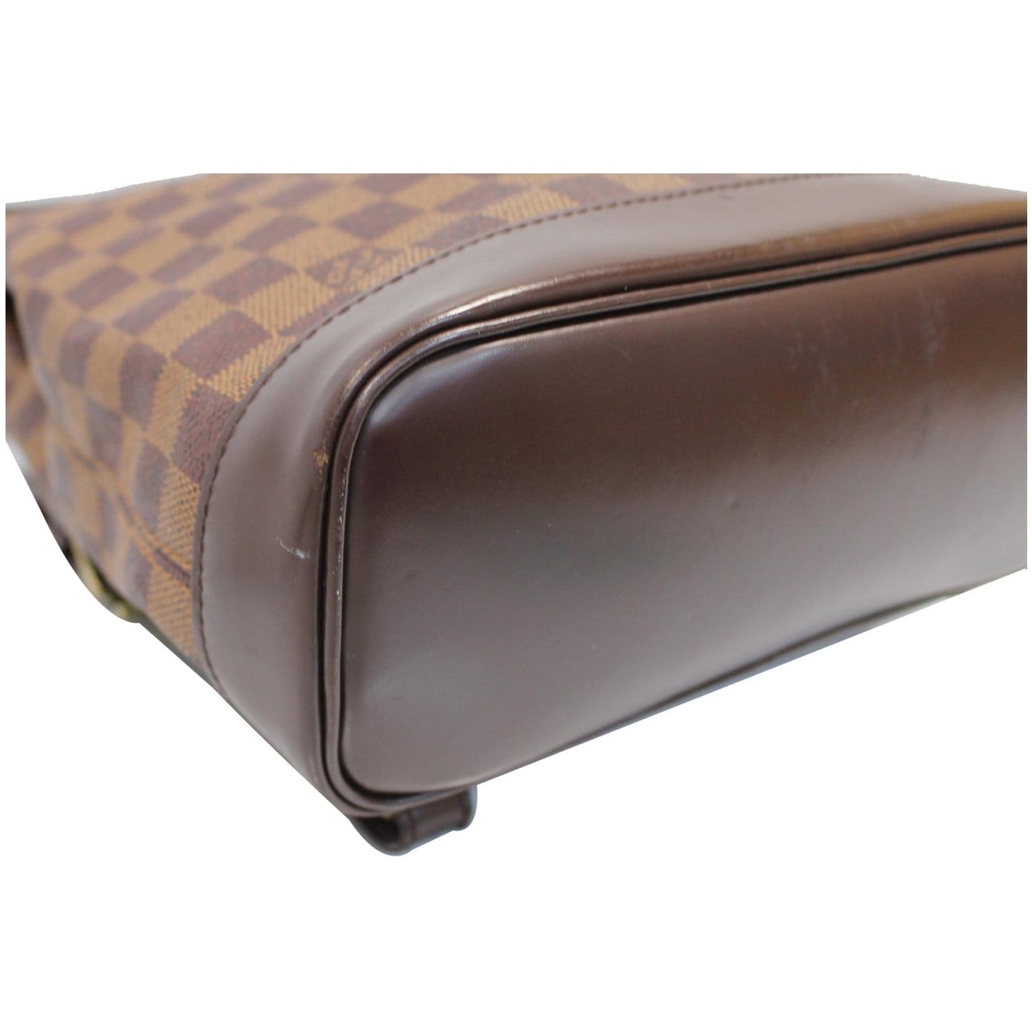 LOUIS VUITTON Soho Damier Ebene Backpack Bag Brown