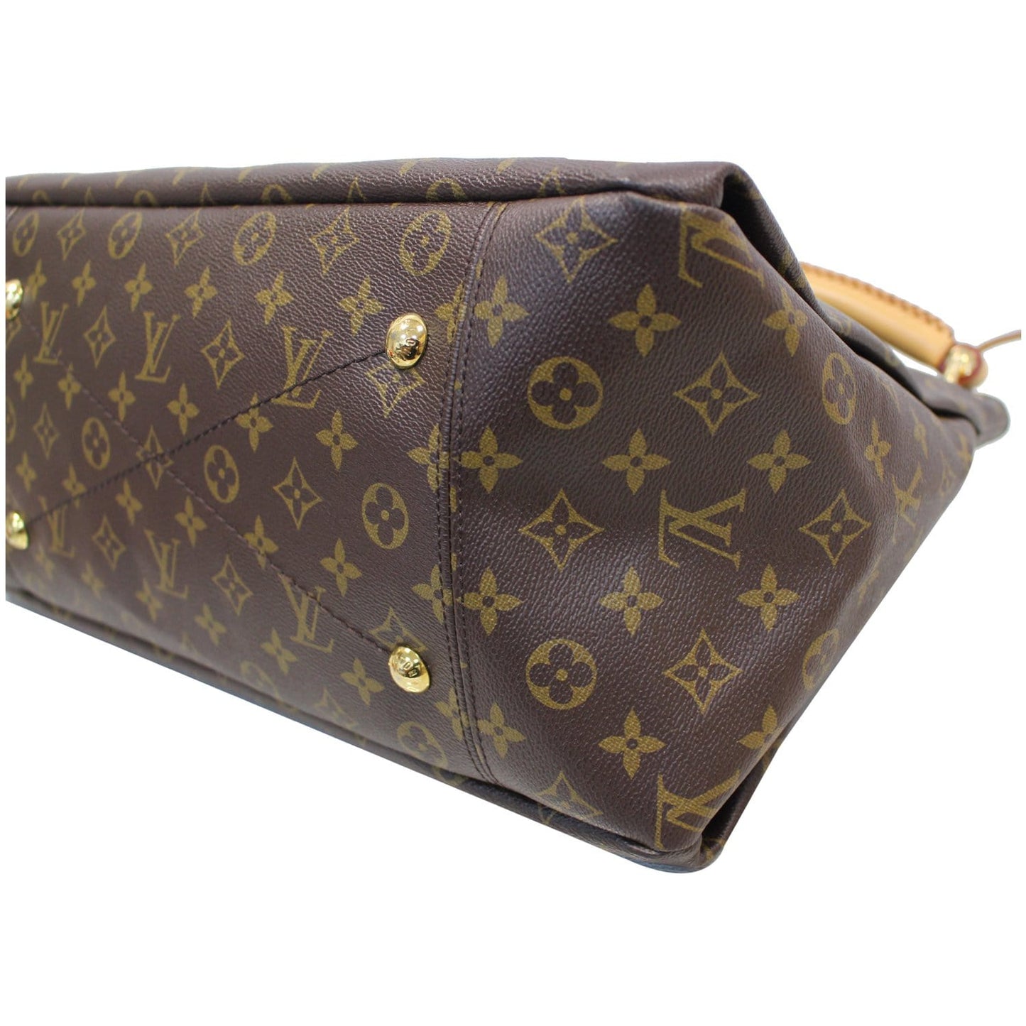 LOUIS VUITTON Artsy MM Monogram Canvas Shoulder Bag Brown