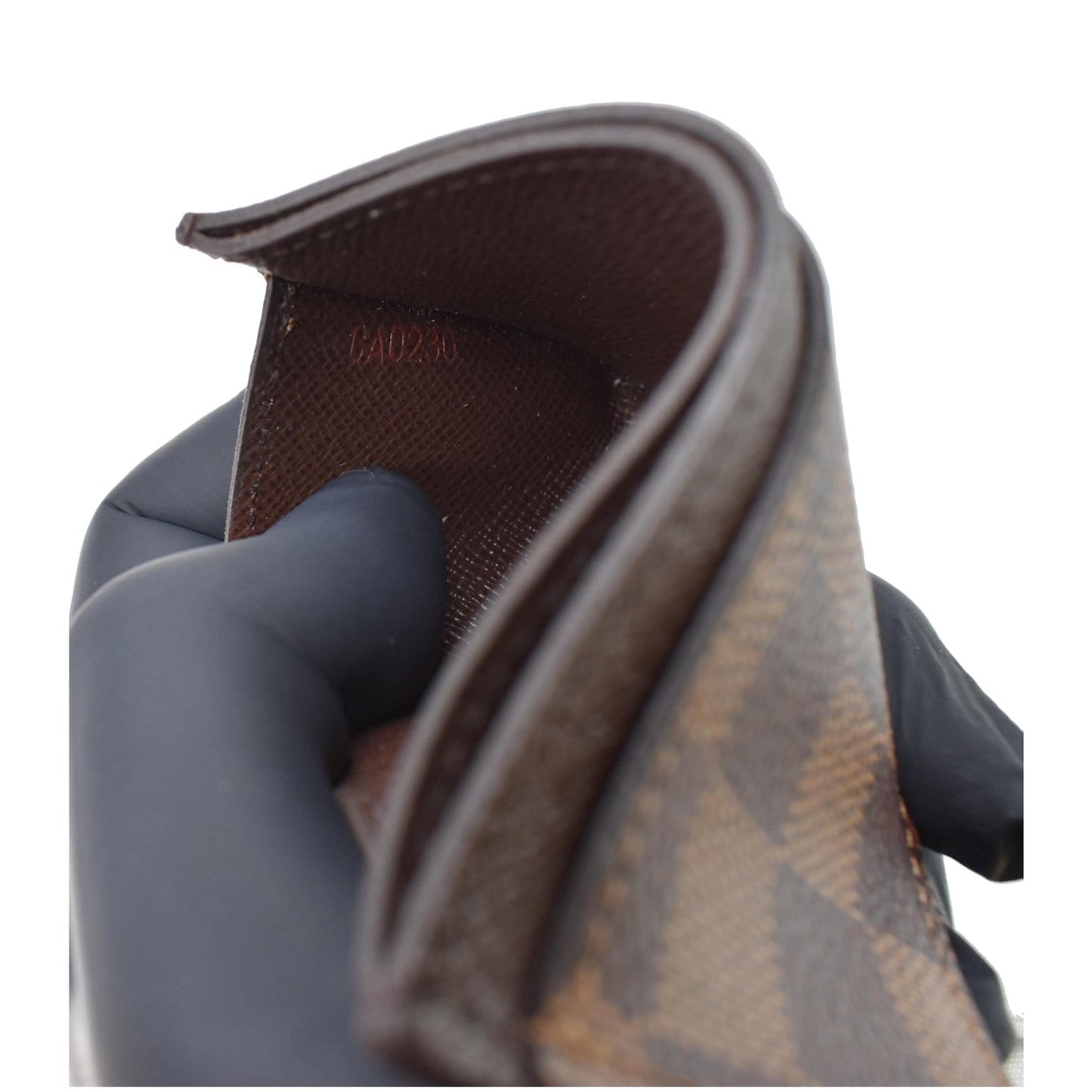 LOUIS VUITTON Card Holder Damier Ebene Brown