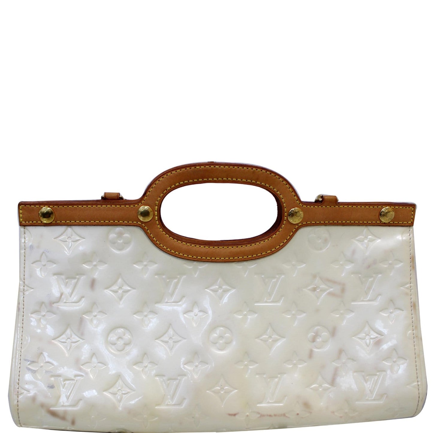 LOUIS VUITTON Roxbury Drive Vernis Leather Shoulder Bag Cream - 20% OFF