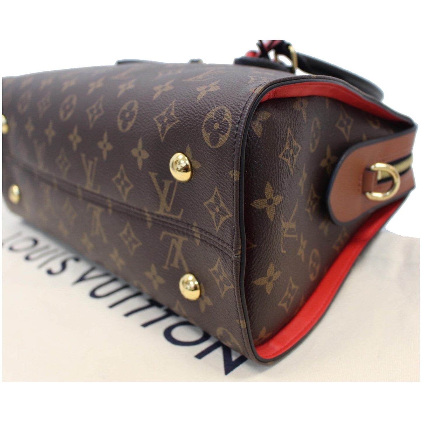 LOUIS VUITTON Tuileries Monogram Canvas Tote Shoulder Bag Caramel